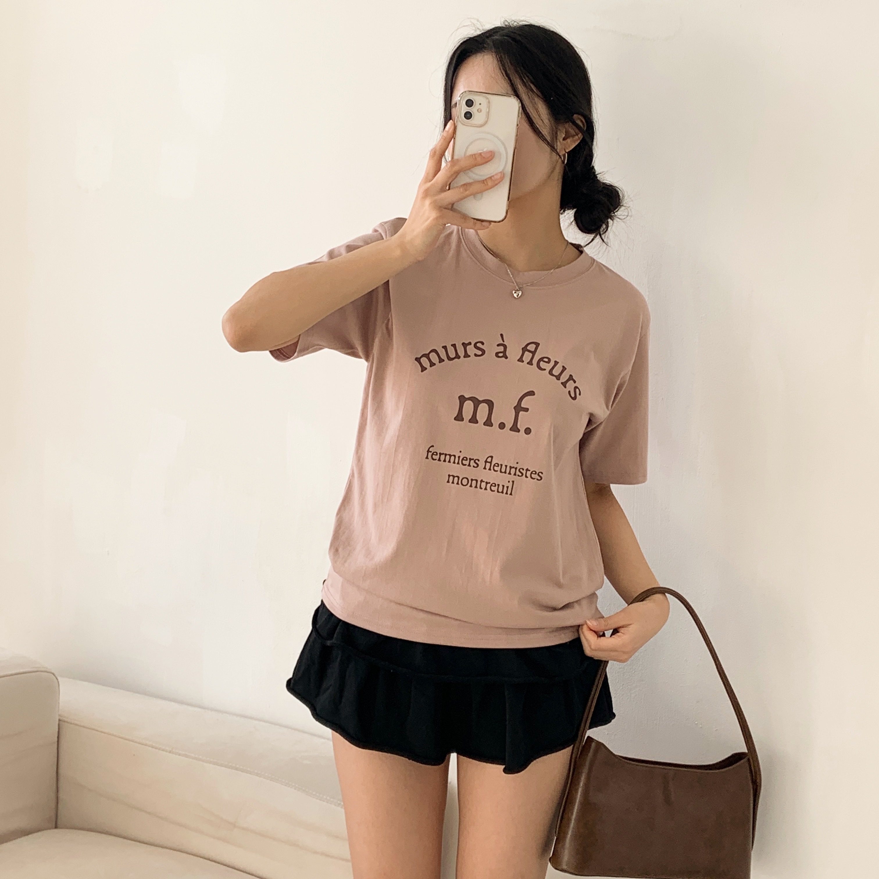 ルーズ半袖プリントカラーTシャツ | 詳細画像4