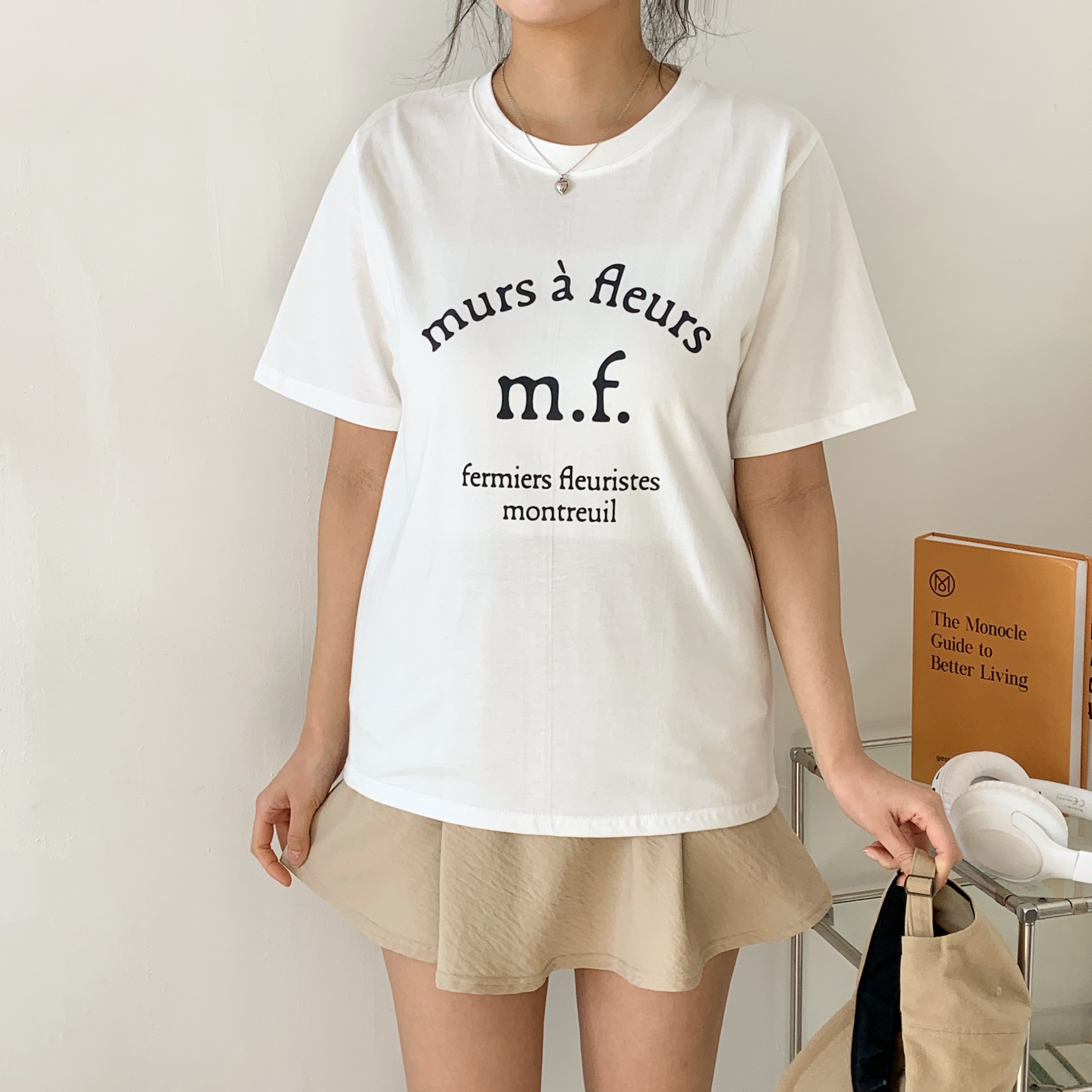 ルーズ半袖プリントカラーTシャツ | 詳細画像5
