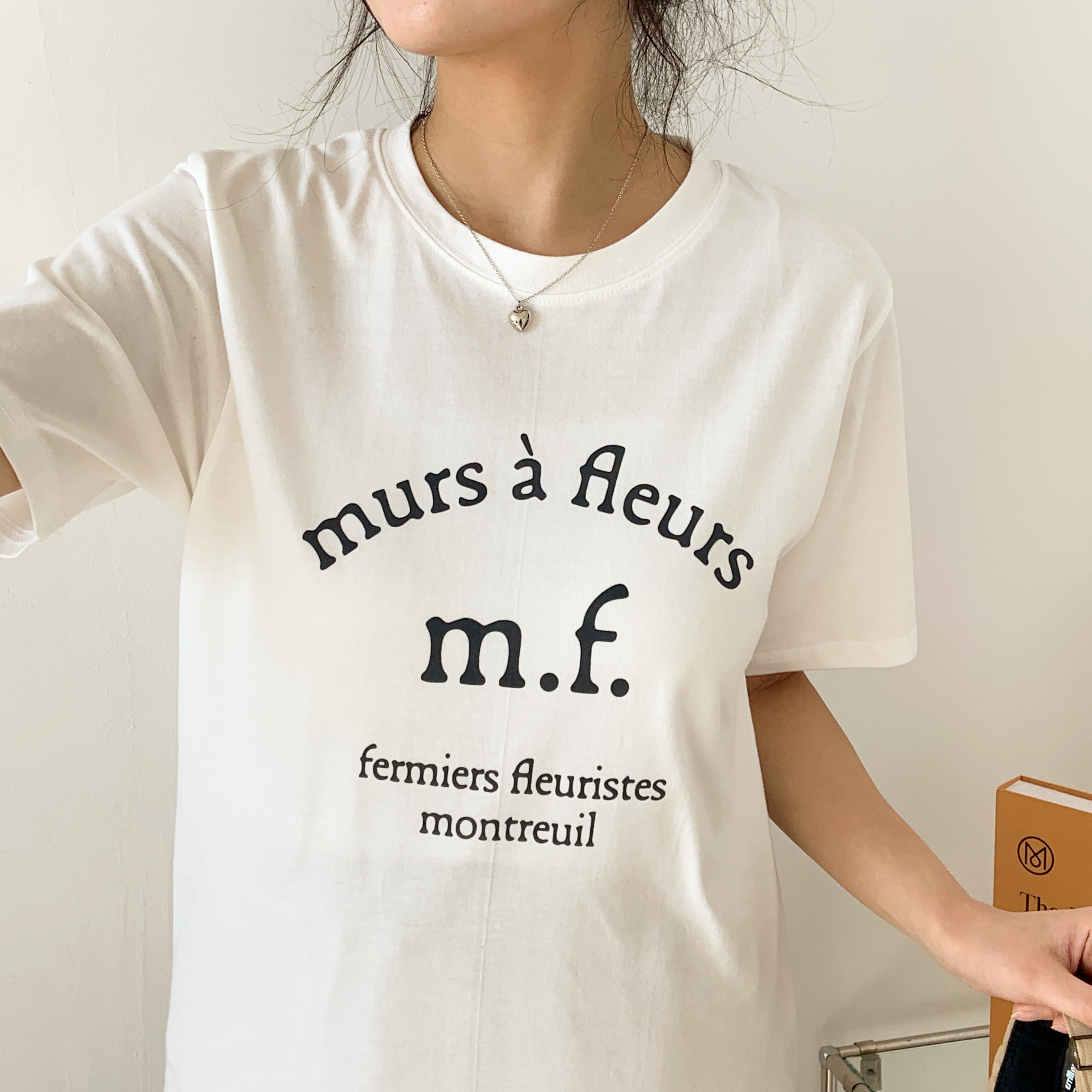 ルーズ半袖プリントカラーTシャツ | 詳細画像6