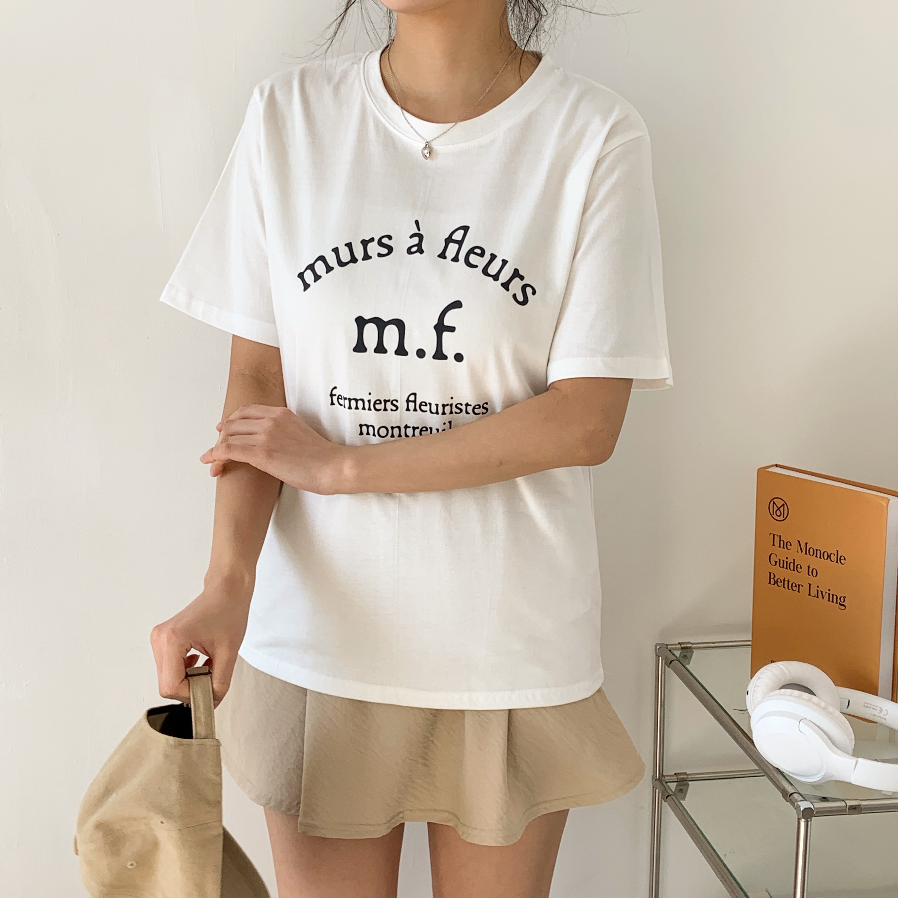ルーズ半袖プリントカラーTシャツ | 詳細画像7
