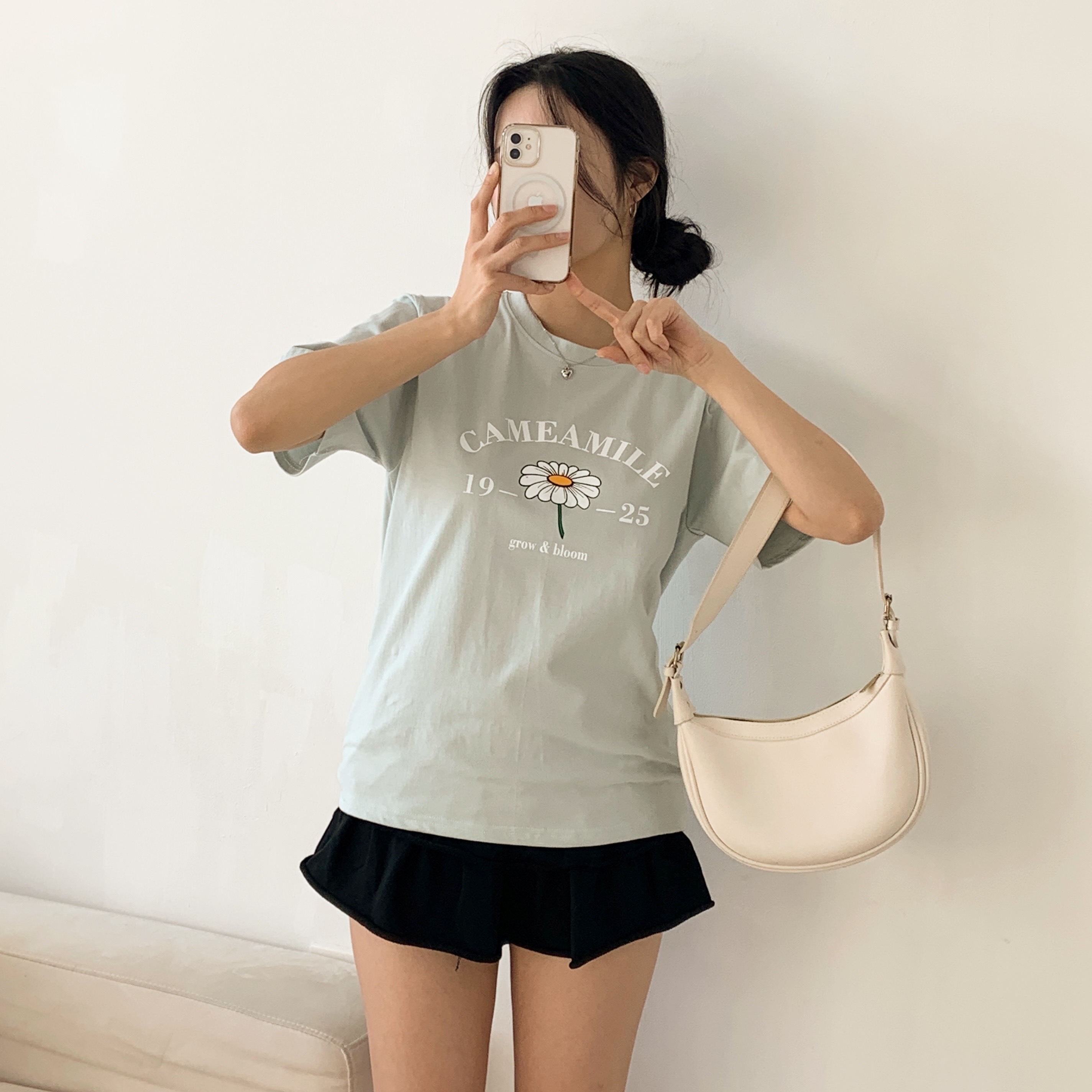 ラウンドネックルーズプリントTシャツ | 詳細画像2
