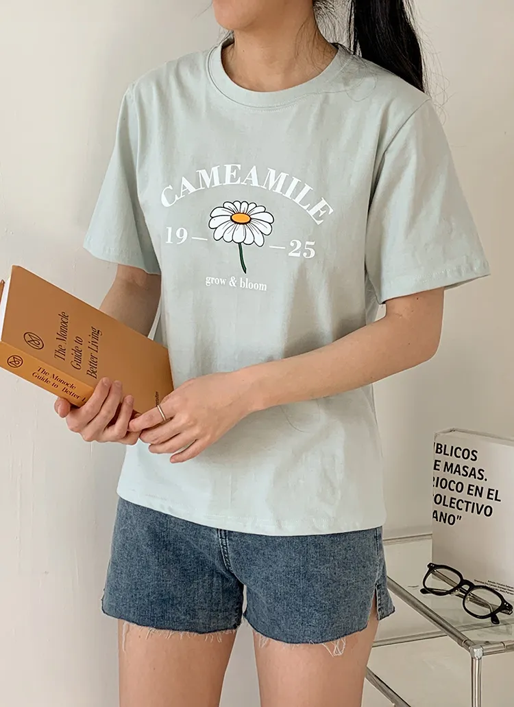 ラウンドネックルーズプリントTシャツ | 詳細画像1