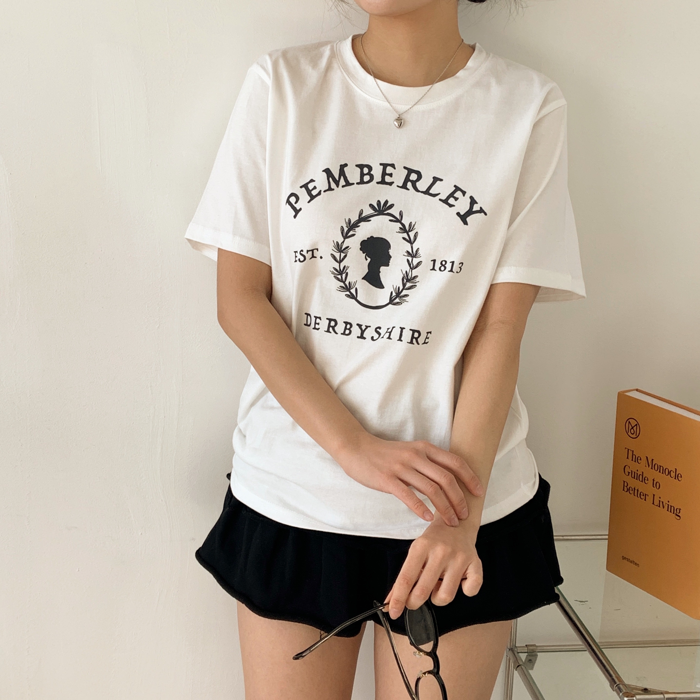 コットンラウンドネックプリントTシャツ | 詳細画像3
