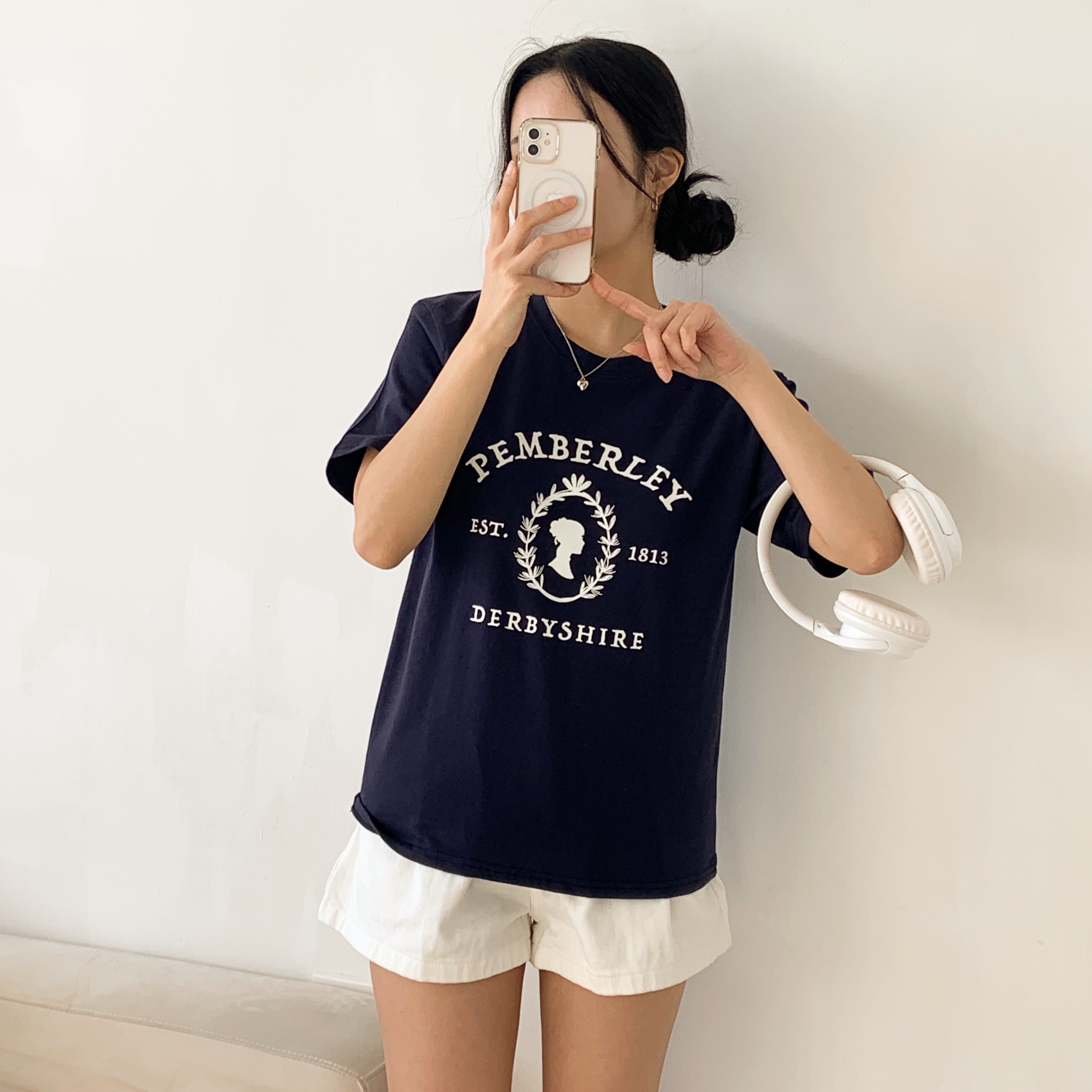 コットンラウンドネックプリントTシャツ | 詳細画像6