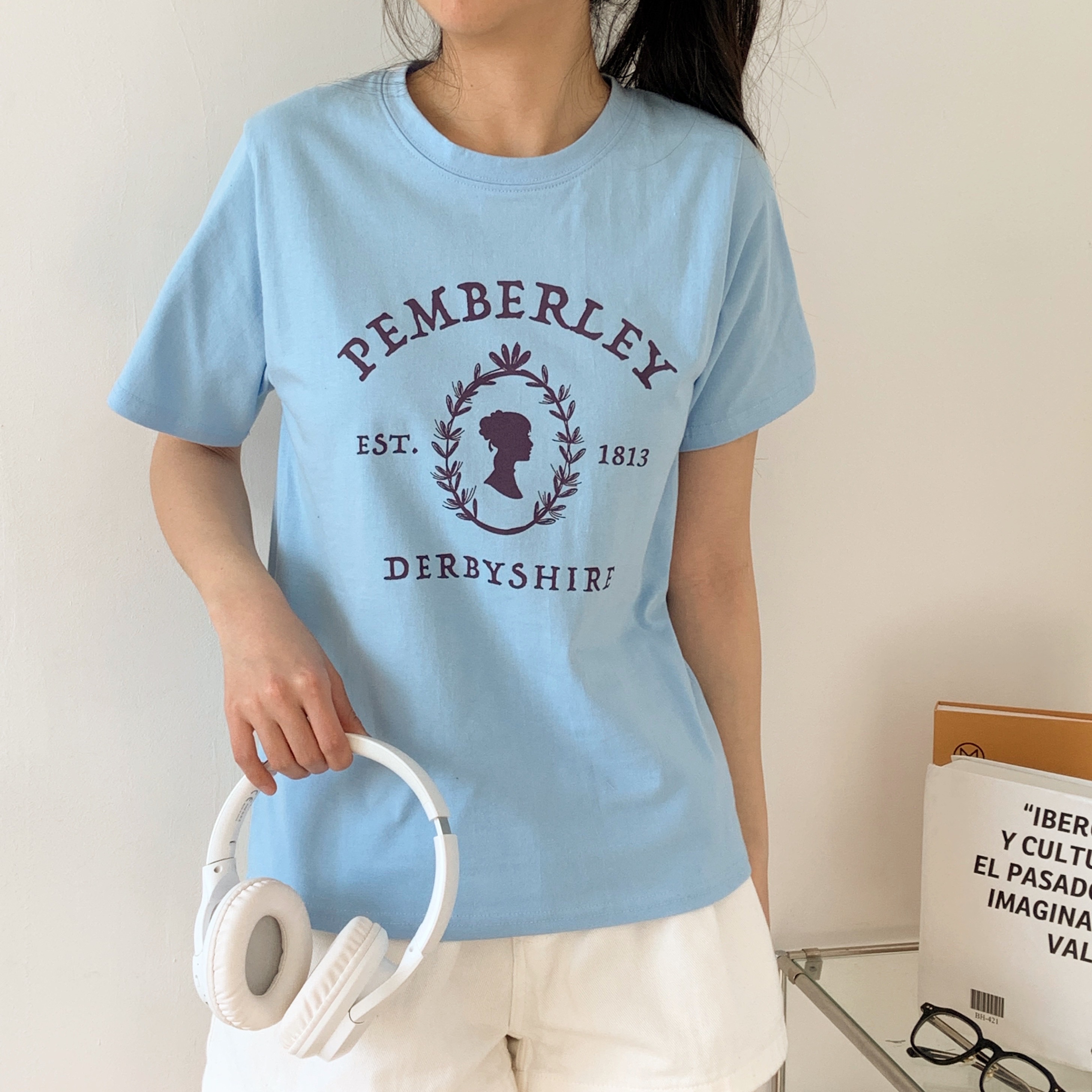 コットンラウンドネックプリントTシャツ | 詳細画像8