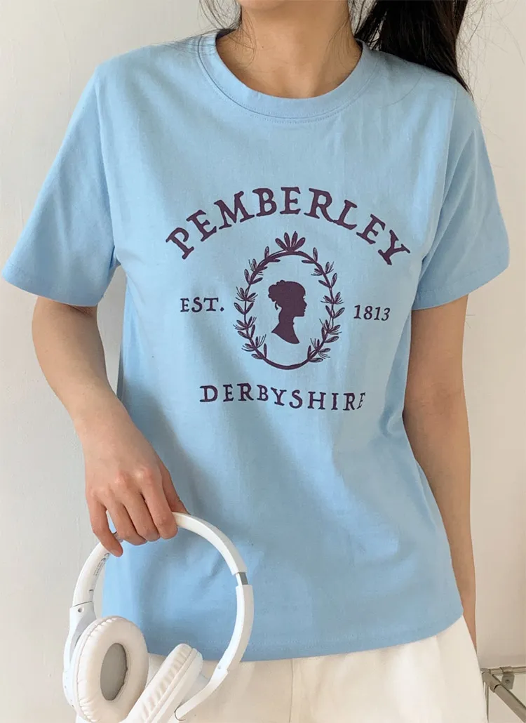 コットンラウンドネックプリントTシャツ | 詳細画像1