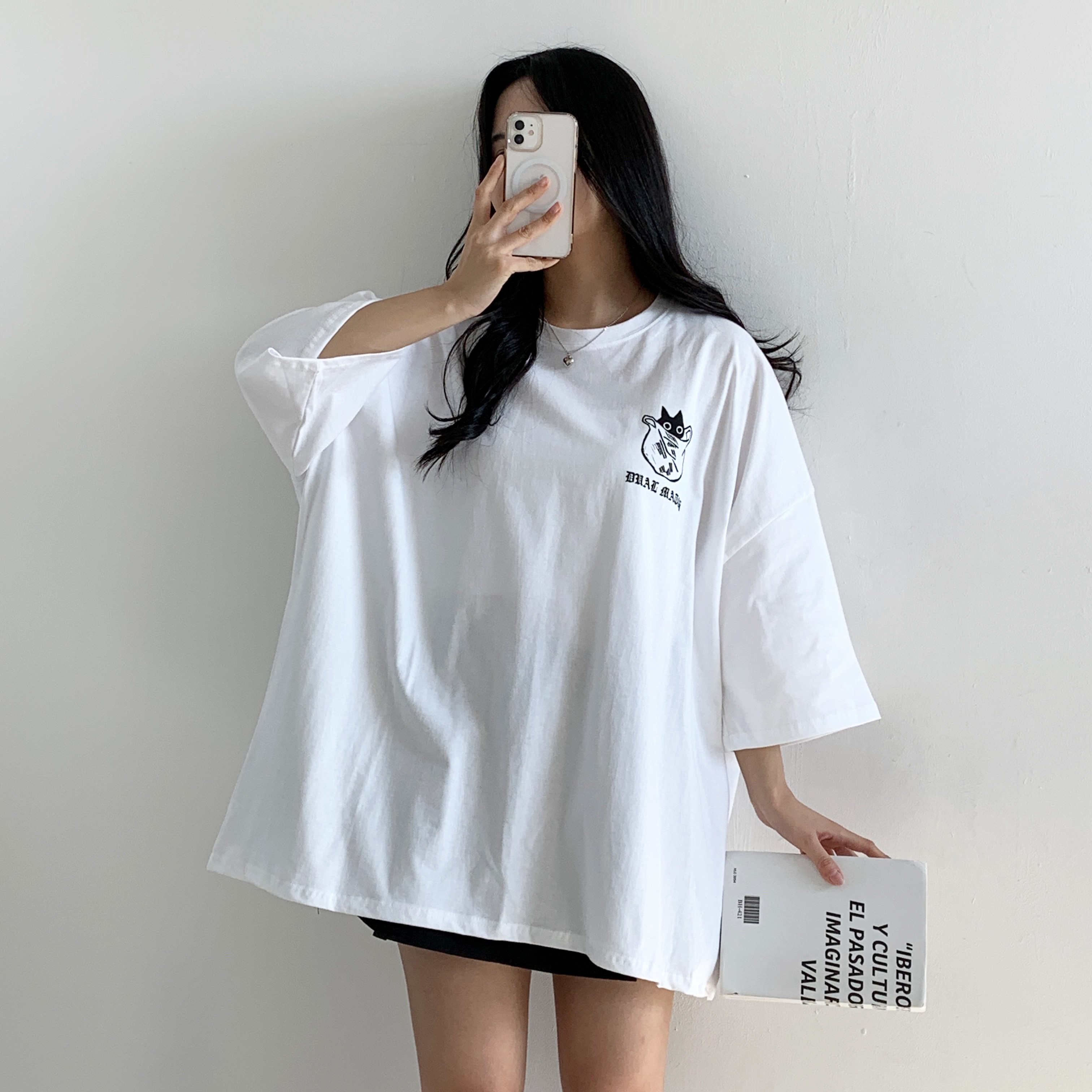 ラウンドネックボクシープリントTシャツ | 詳細画像4