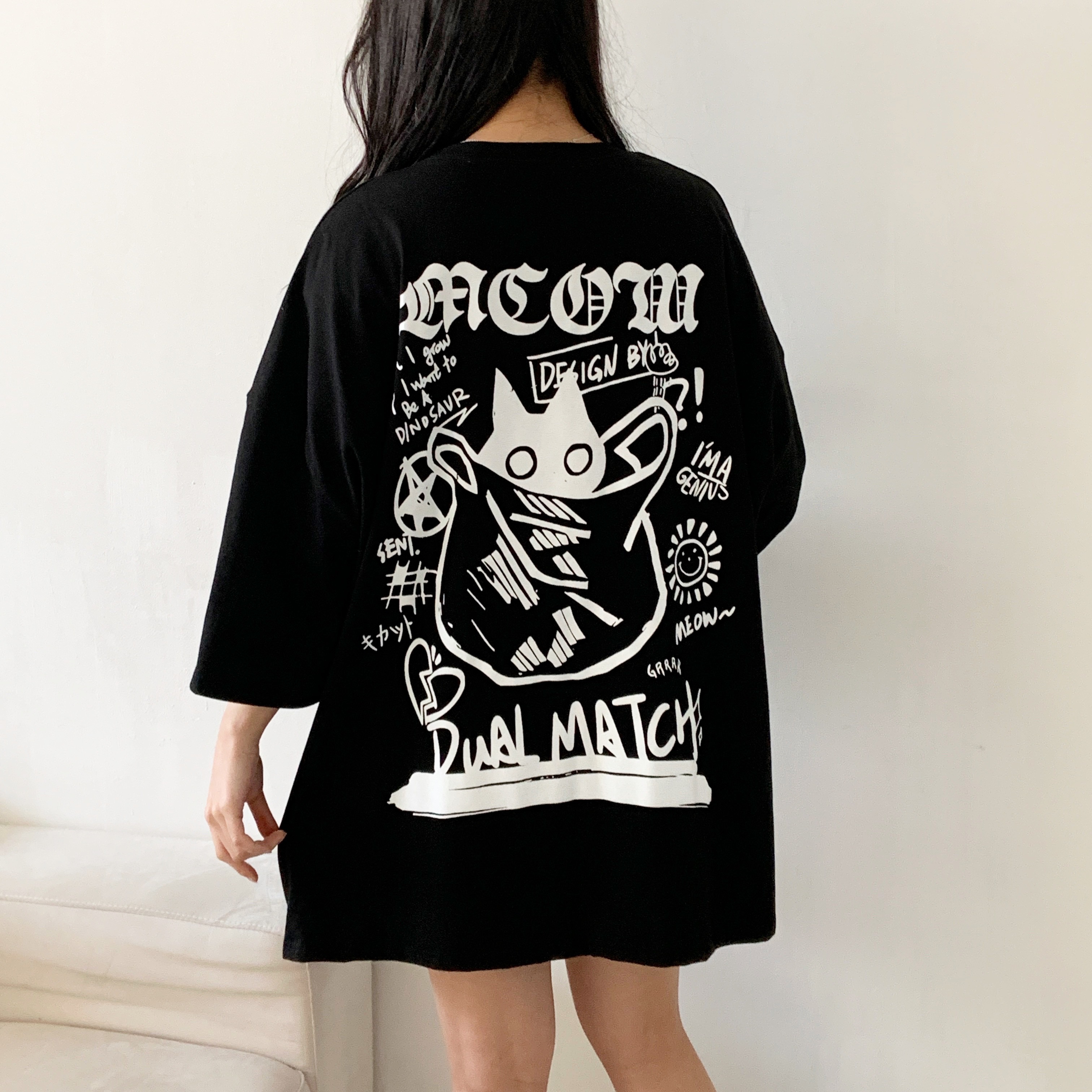 ラウンドネックボクシープリントTシャツ | 詳細画像5