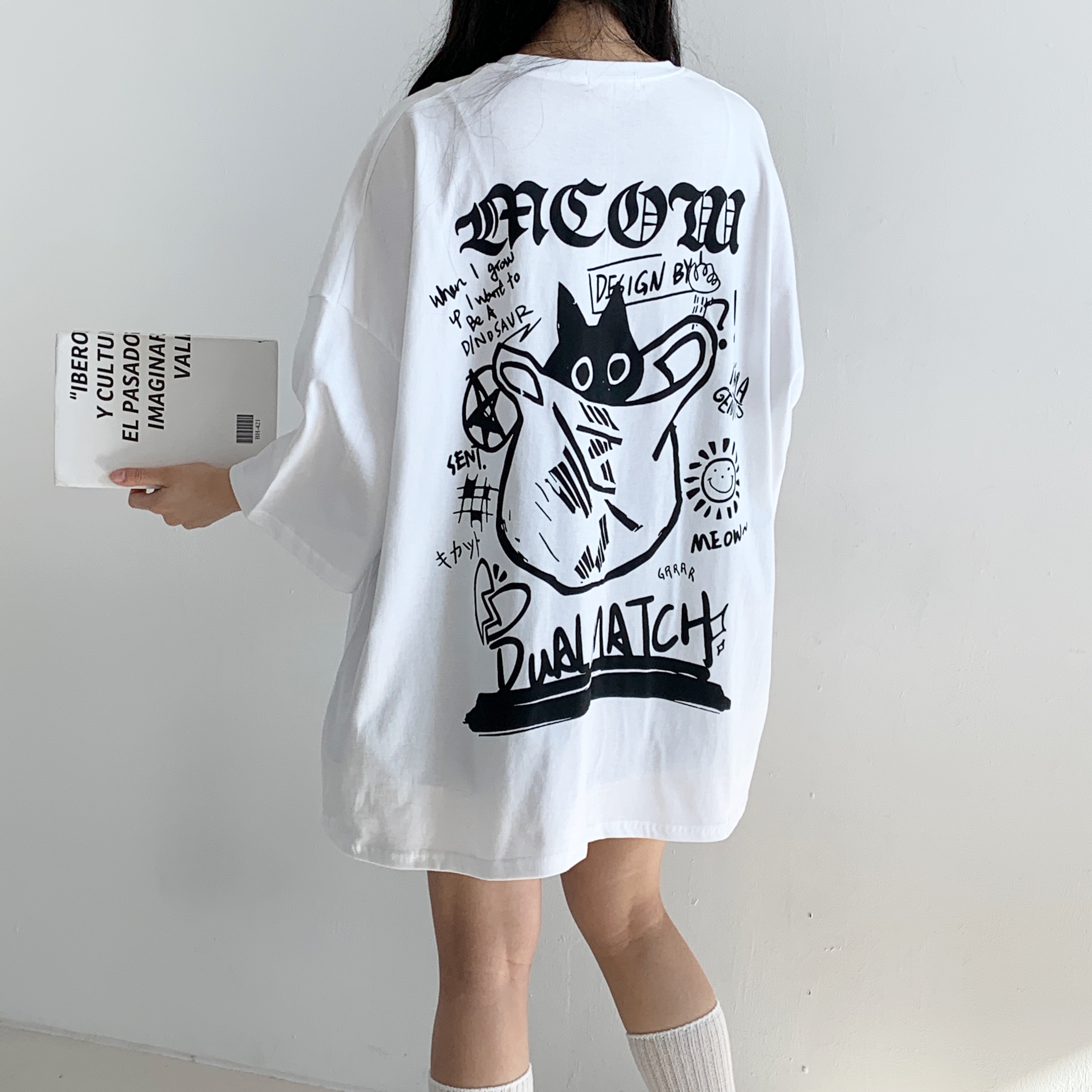 ラウンドネックボクシープリントTシャツ | 詳細画像6