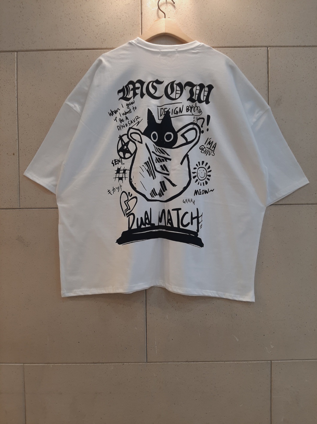 ラウンドネックボクシープリントTシャツ | 詳細画像9