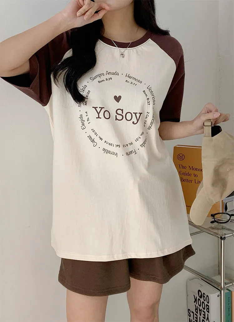 ラグラン半袖プリントTシャツ | 詳細画像1