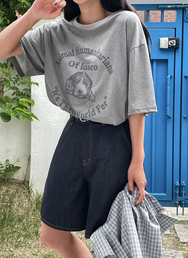 ルーズプリントTシャツ | crushj | 詳細画像1
