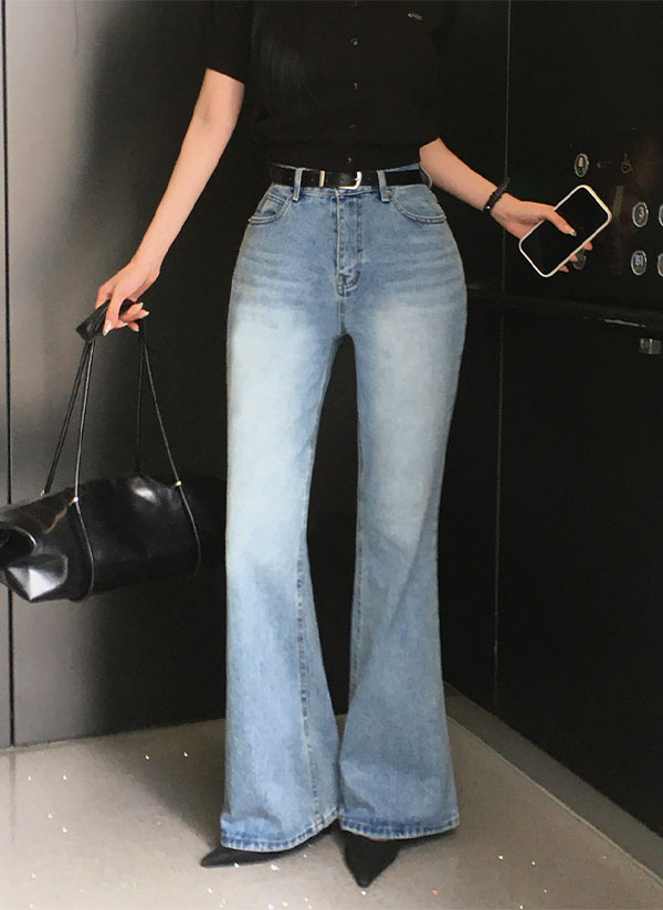 選べる丈]ブーツカットデニムパンツ | レディースファッション通販