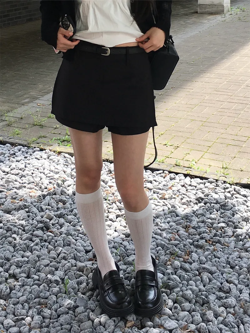 ベルト付ラップ調ミニスカートパンツ | anyonemore | 詳細画像1