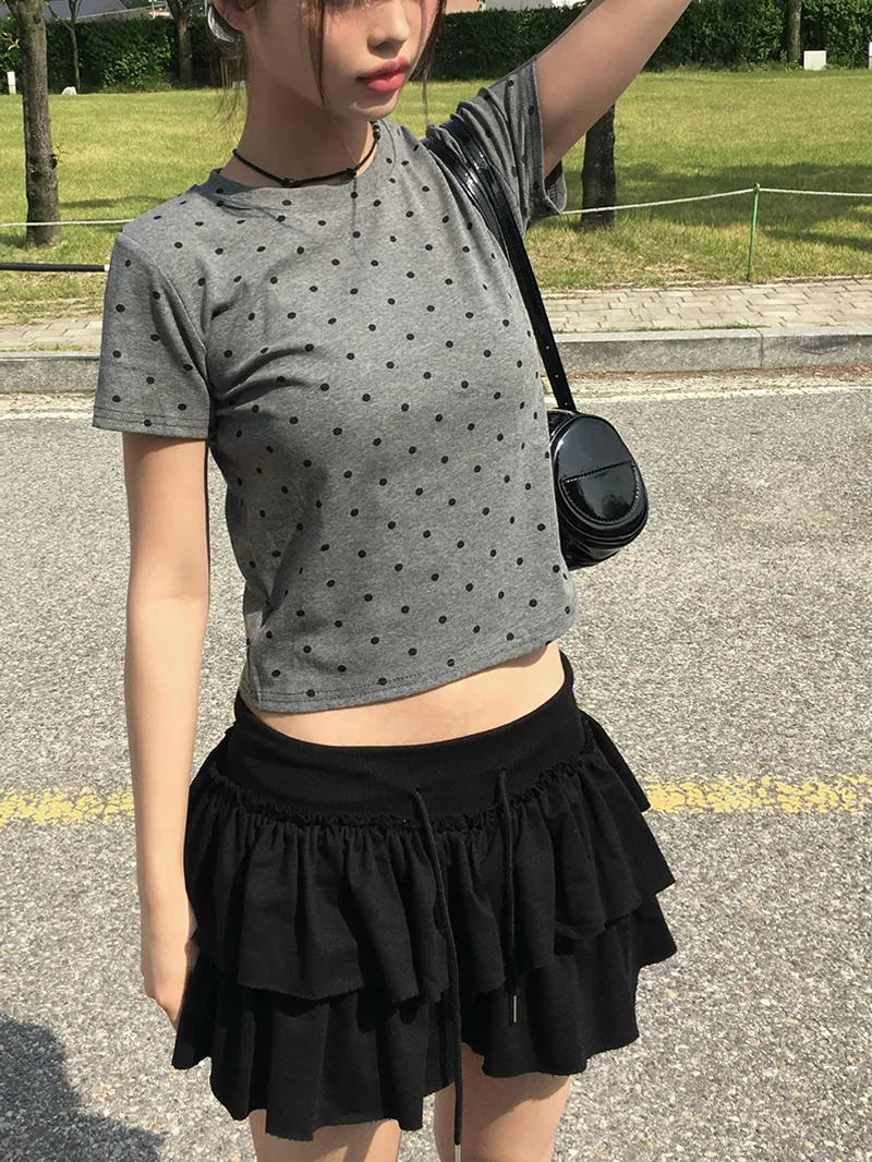 シュシュ付スリムドットTシャツ | anyonemore | 詳細画像1