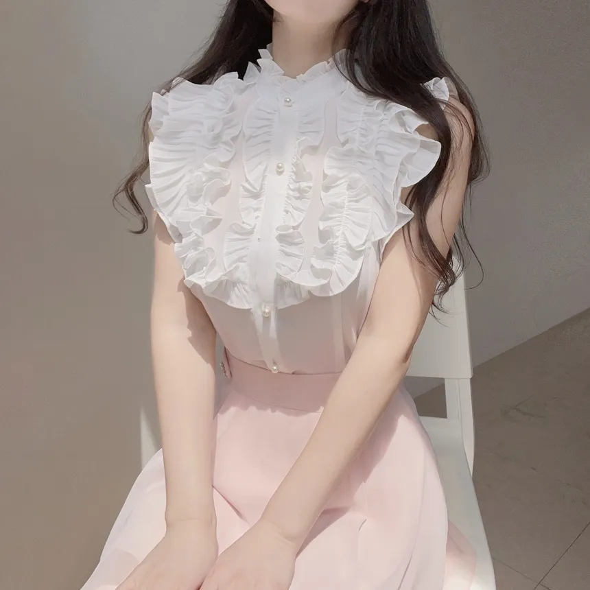 パンツ裏地シフォンキュービックスカート | mirangmirang | 詳細画像5