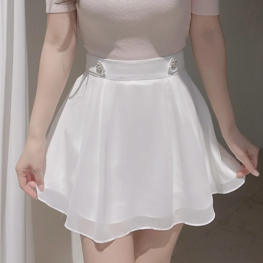 パンツ裏地シフォンキュービックスカート | mirangmirang | 詳細画像40
