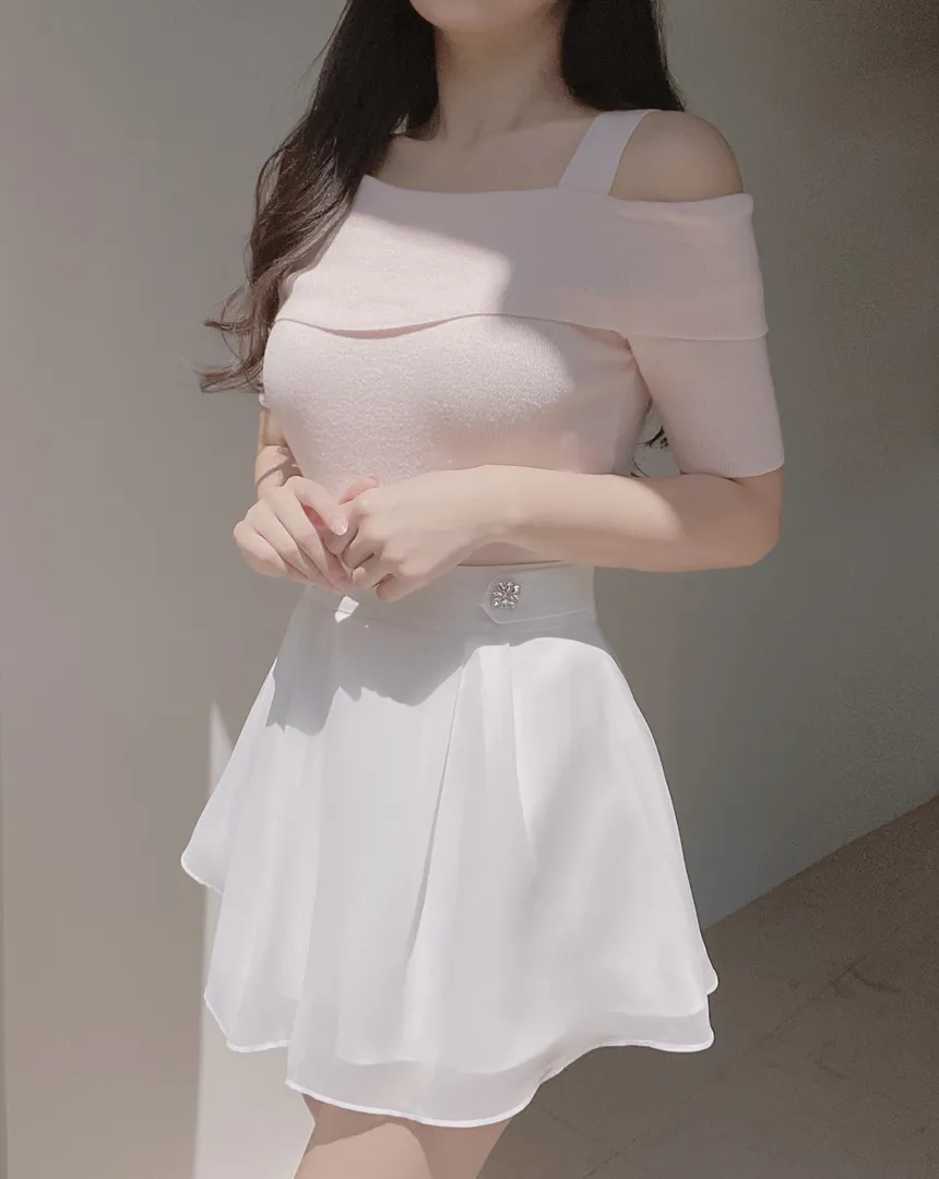 パンツ裏地シフォンキュービックスカート | mirangmirang | 詳細画像43