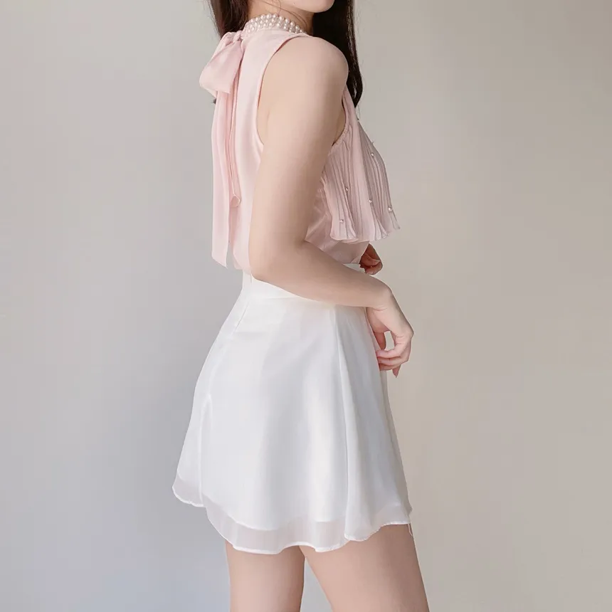 パンツ裏地シフォンキュービックスカート | mirangmirang | 詳細画像52