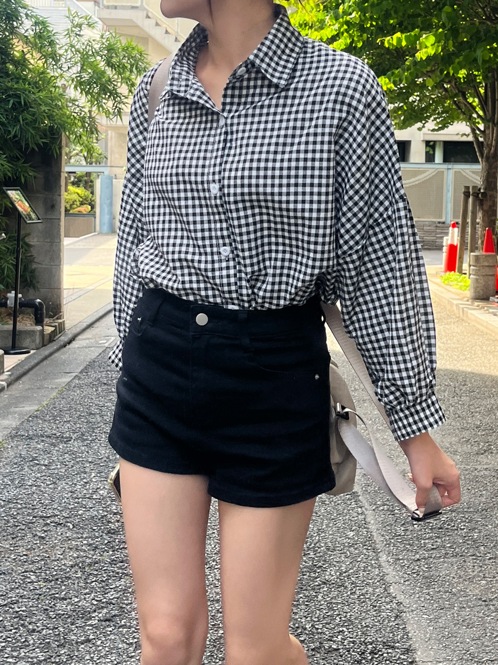 腰パッド入りハイウエストショートパンツ | 詳細画像2