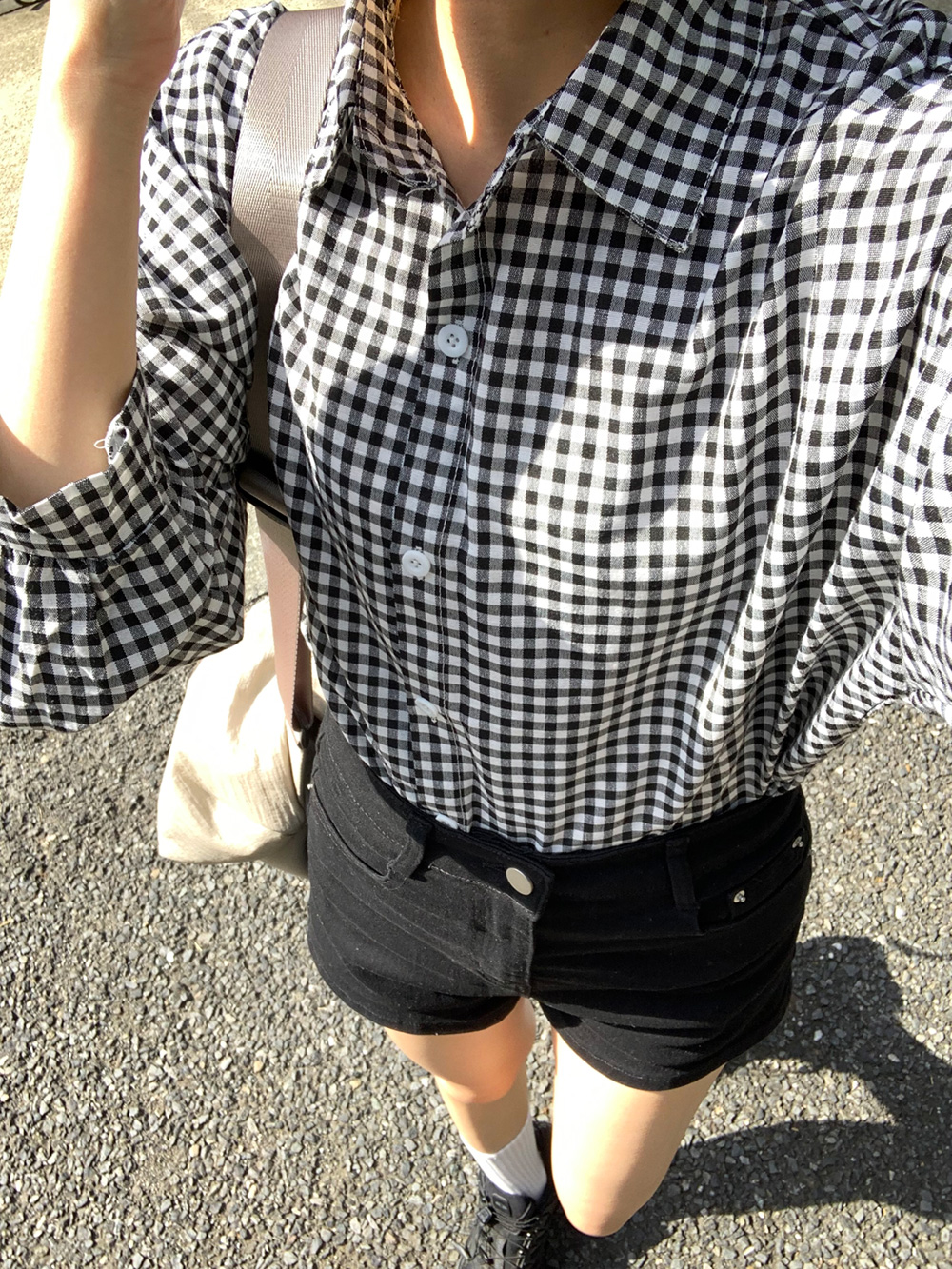 腰パッド入りハイウエストショートパンツ | 詳細画像5