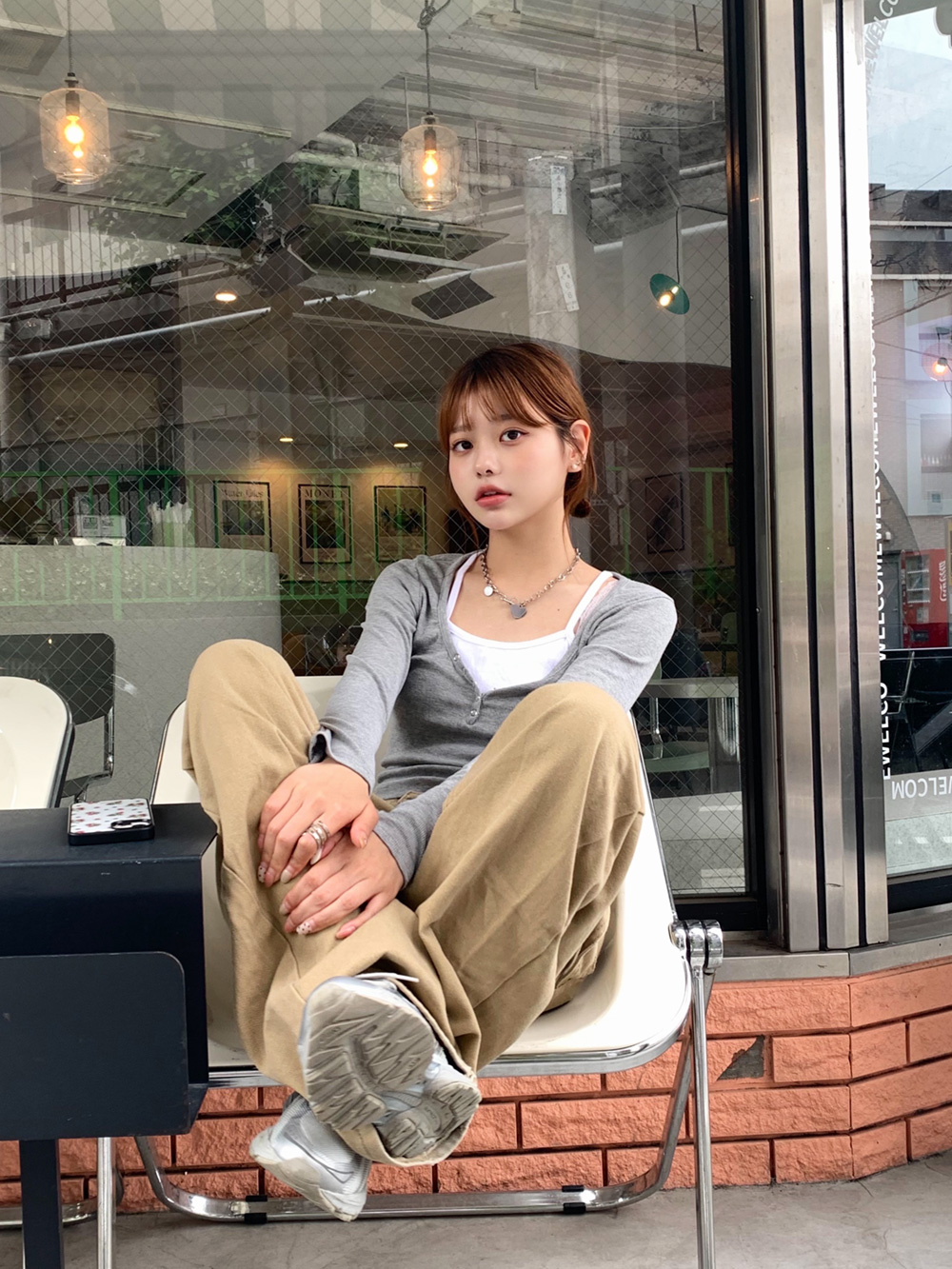 レイヤード風フロントボタンカットソー | 詳細画像3