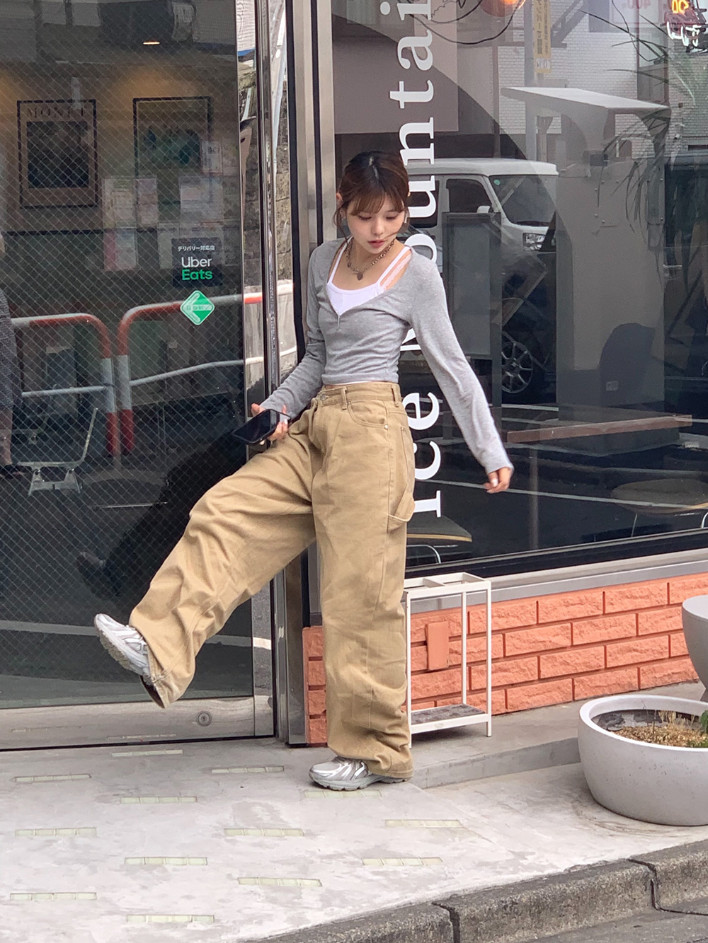 レイヤード風フロントボタンカットソー | 詳細画像5