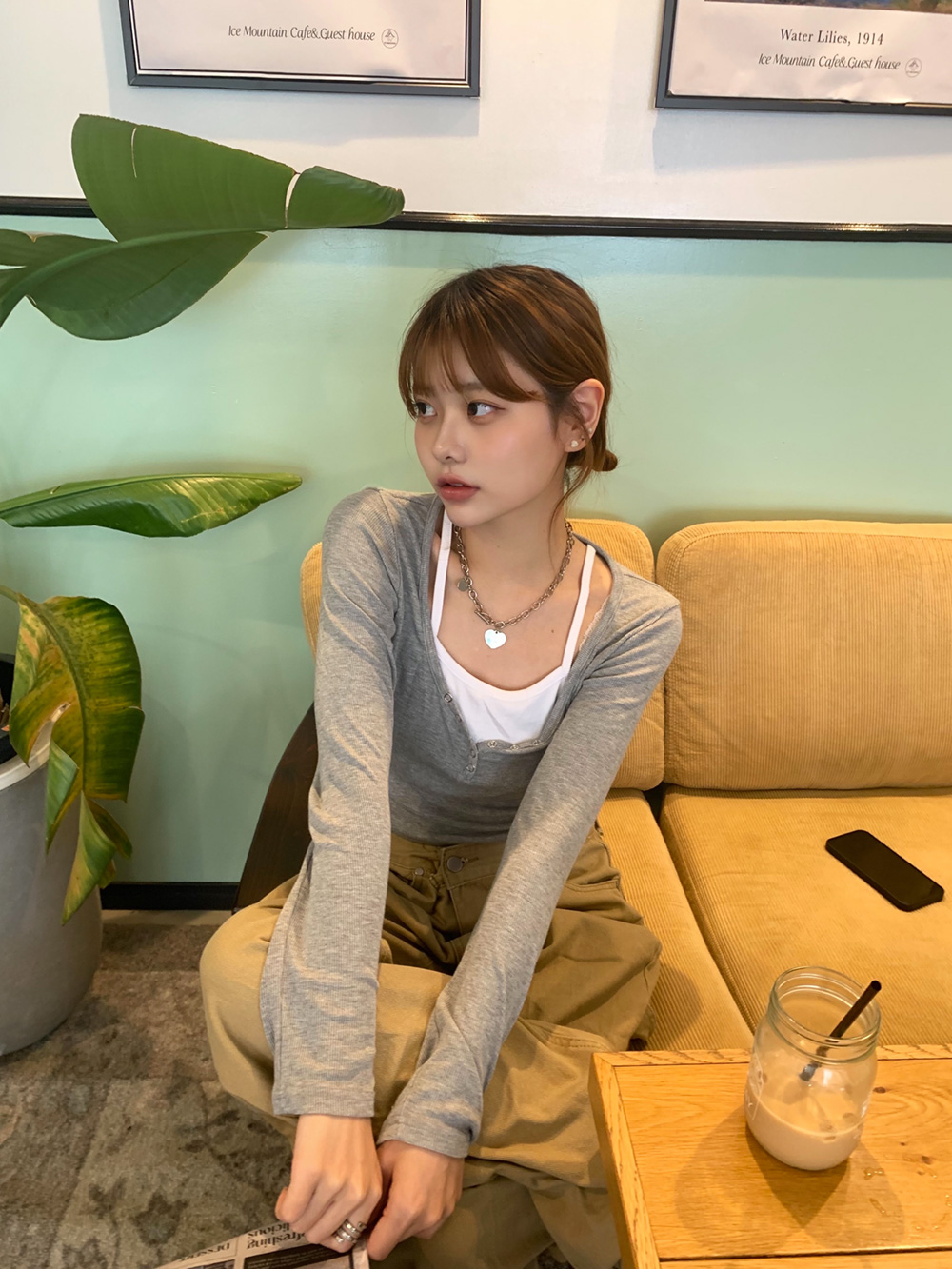 レイヤード風フロントボタンカットソー | 詳細画像6