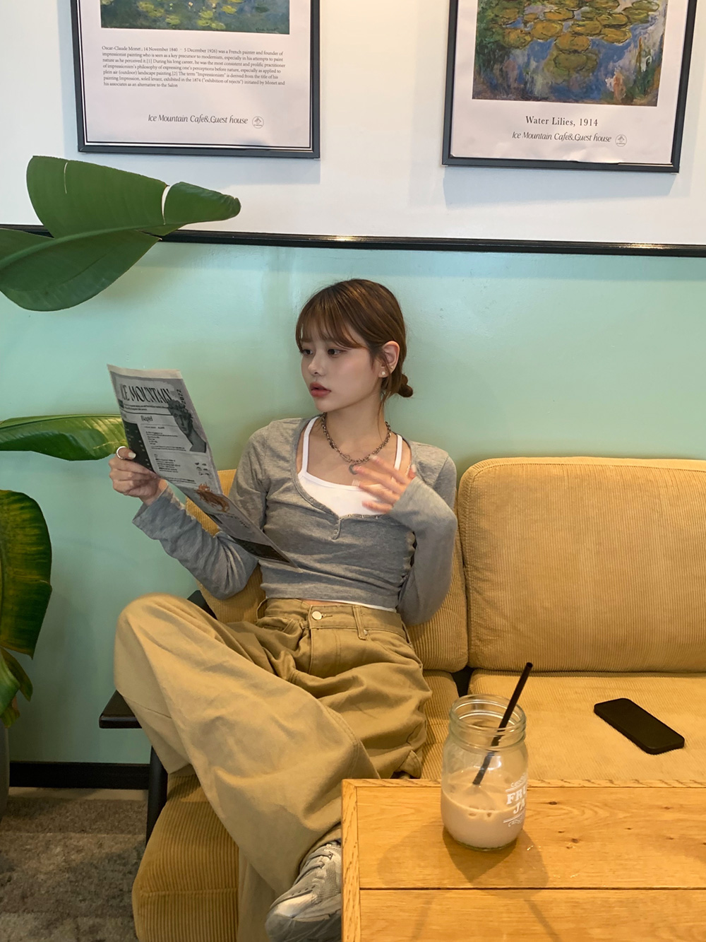 レイヤード風フロントボタンカットソー | 詳細画像8