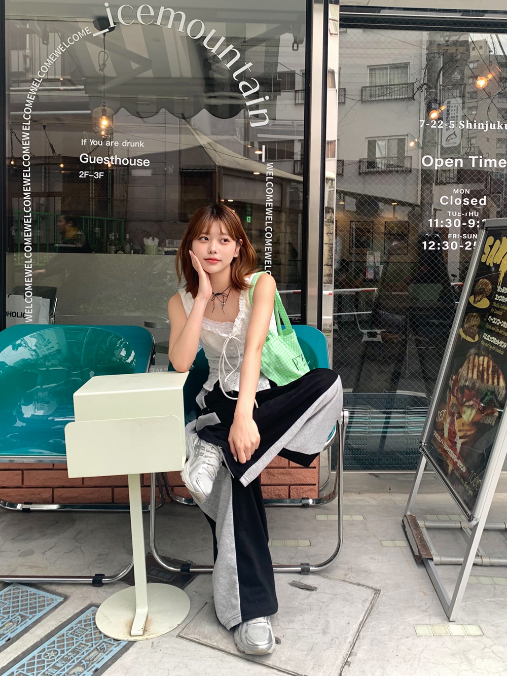 サイドストラップボタンワイドスウェットパンツ | 詳細画像3