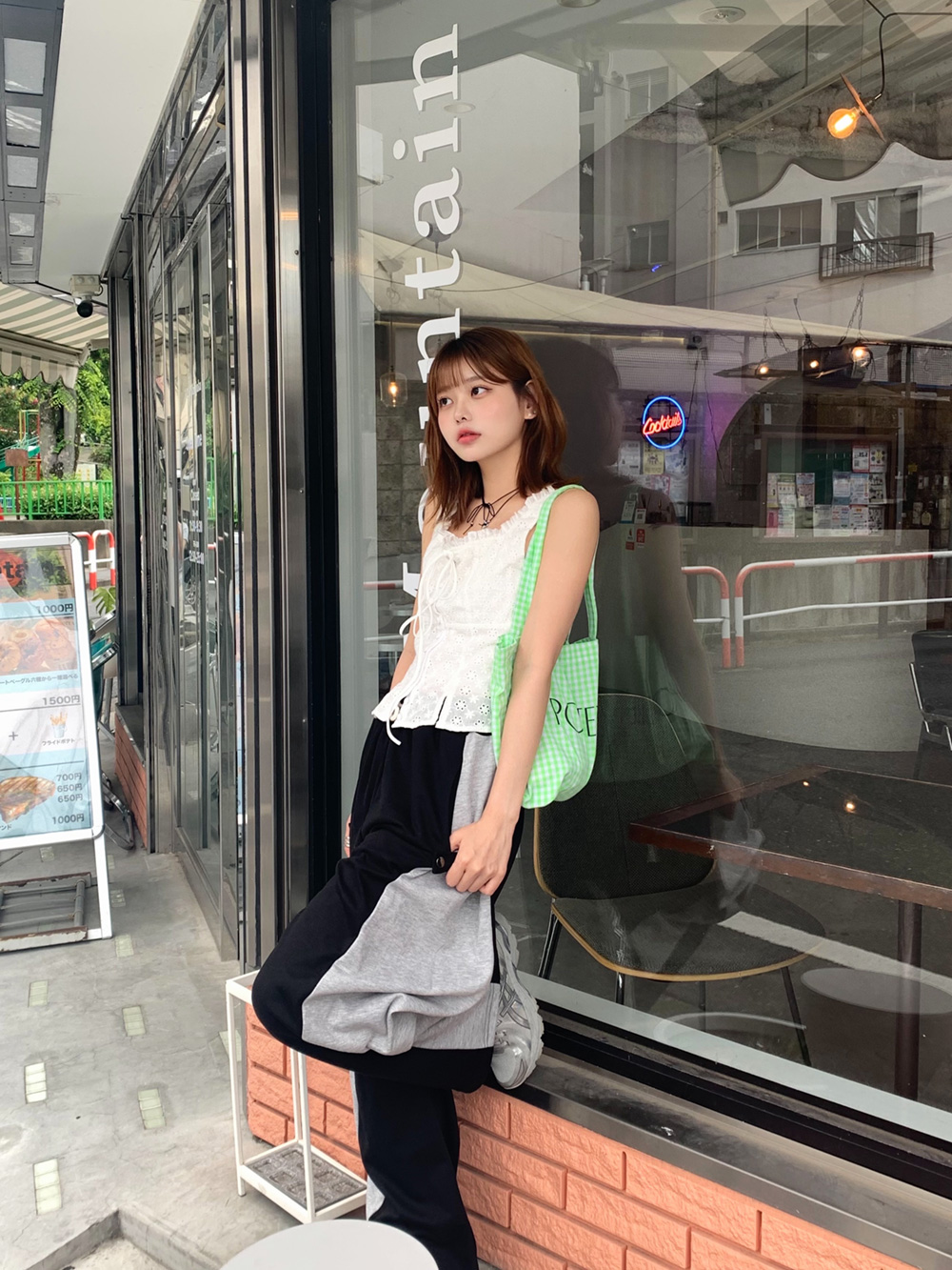 サイドストラップボタンワイドスウェットパンツ | 詳細画像5