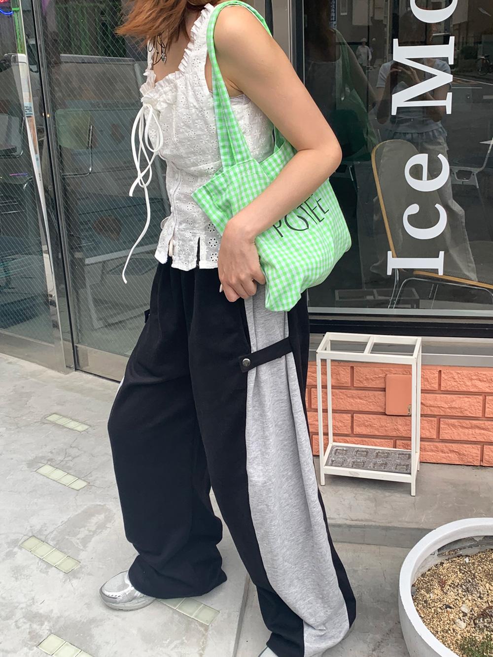 サイドストラップボタンワイドスウェットパンツ | 詳細画像11