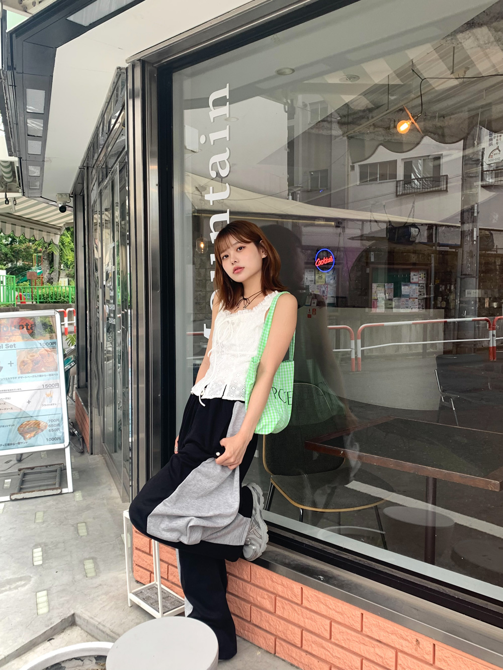 サイドストラップボタンワイドスウェットパンツ | 詳細画像12