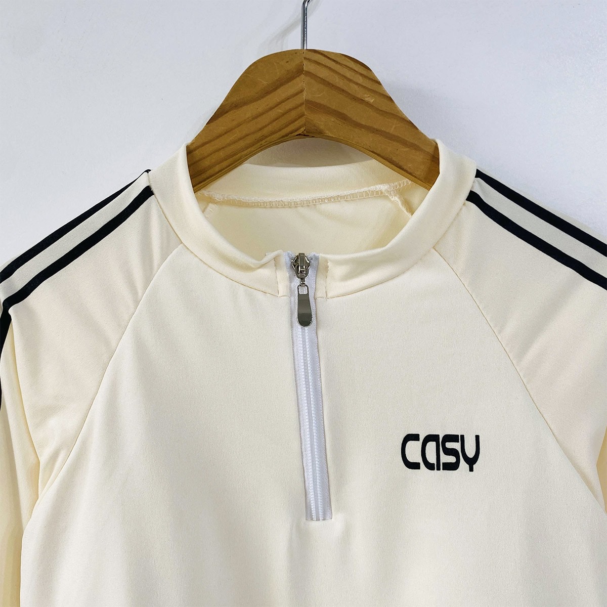 カップ付ストレッチウエストゴムスリム長袖セットアップTシャツラッシュガードショートパンツ | 詳細画像15