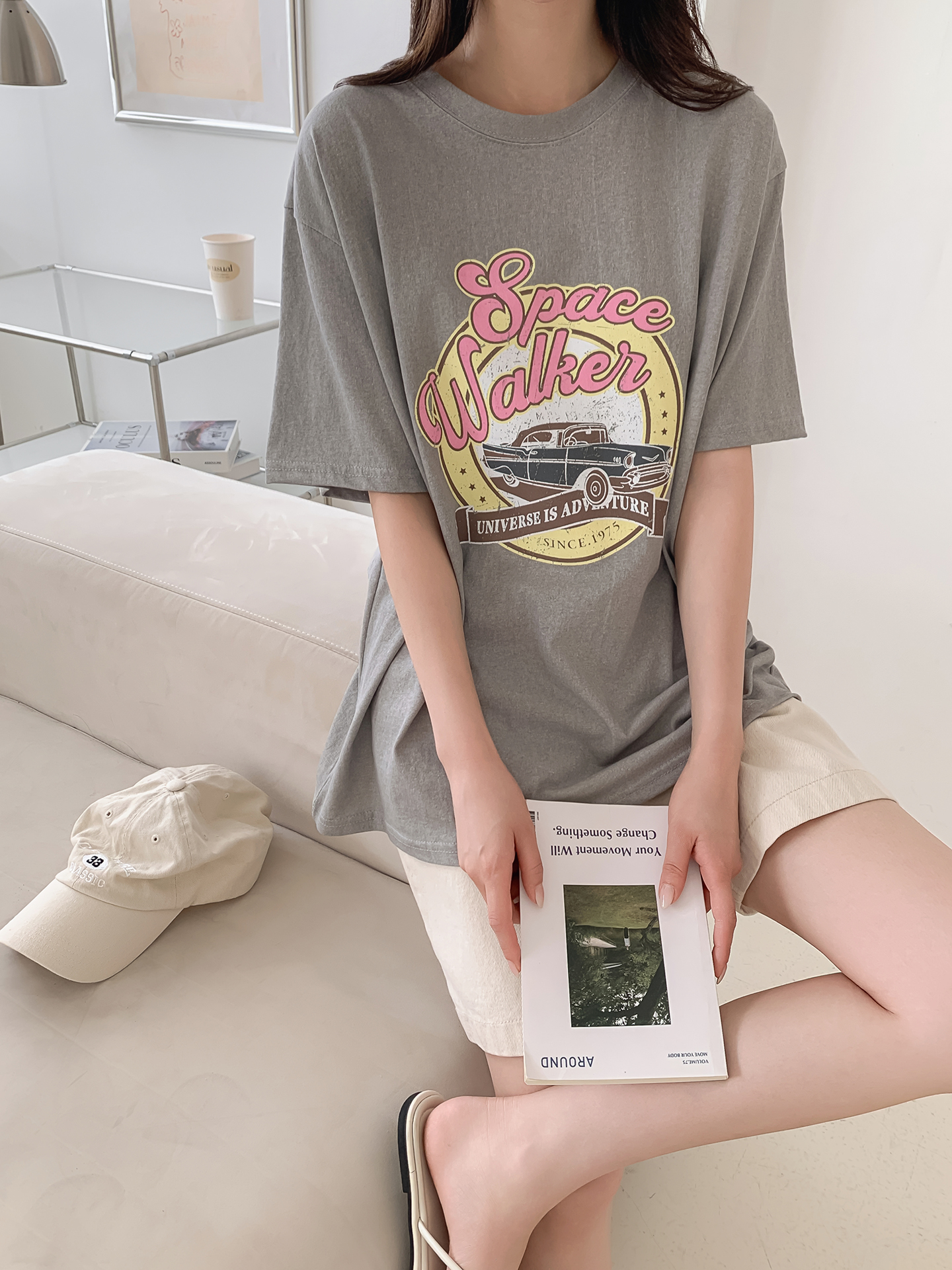 コットンラウンドネック半袖プリントTシャツ | 詳細画像19
