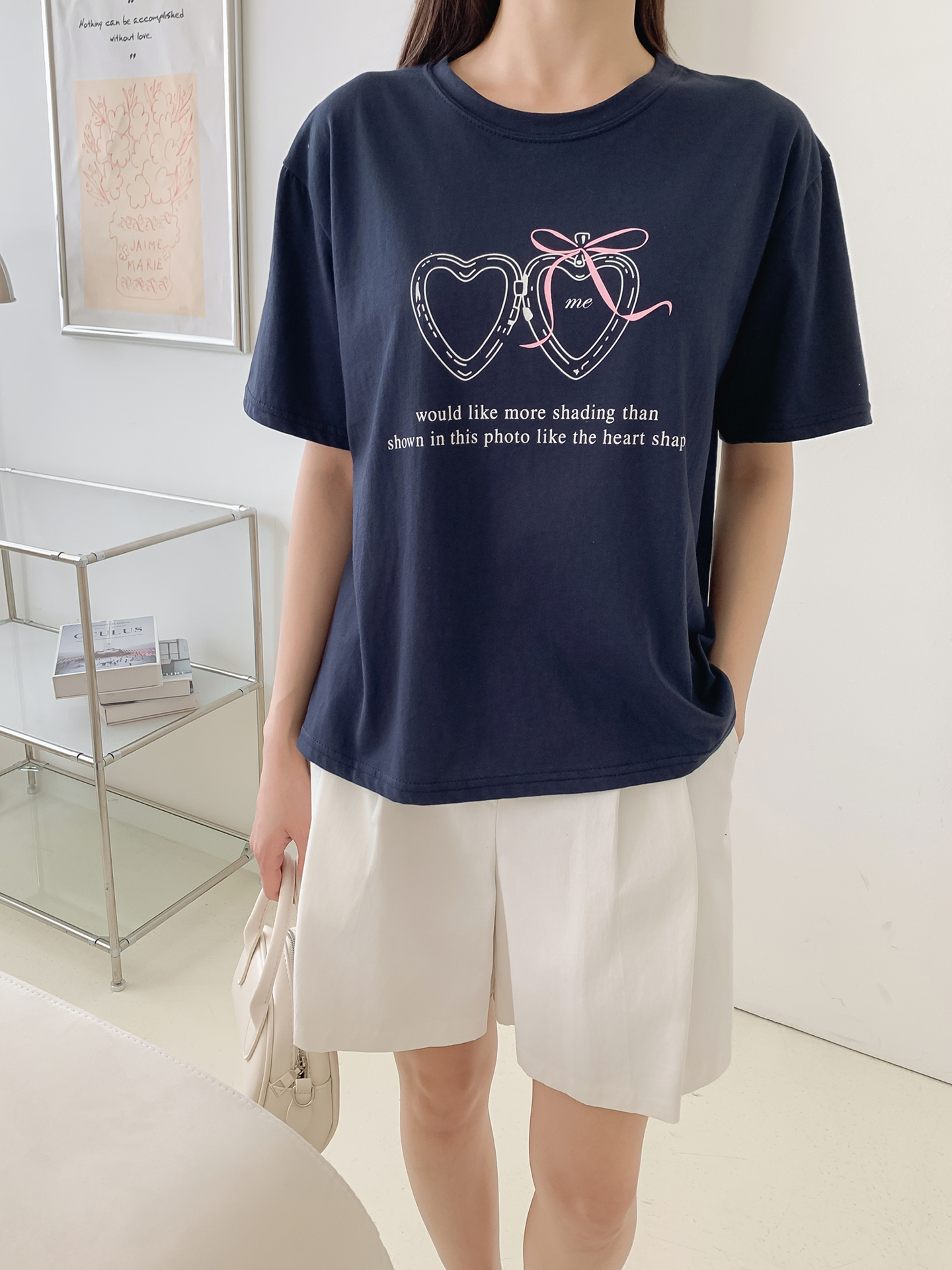 コットンラウンドネック半袖プリントTシャツ | 詳細画像11