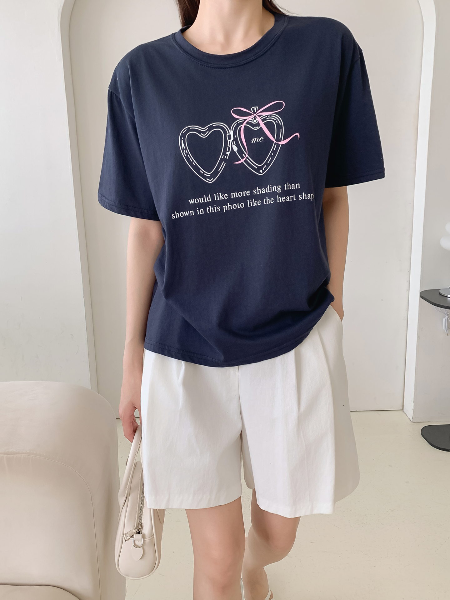 コットンラウンドネック半袖プリントTシャツ | 詳細画像13