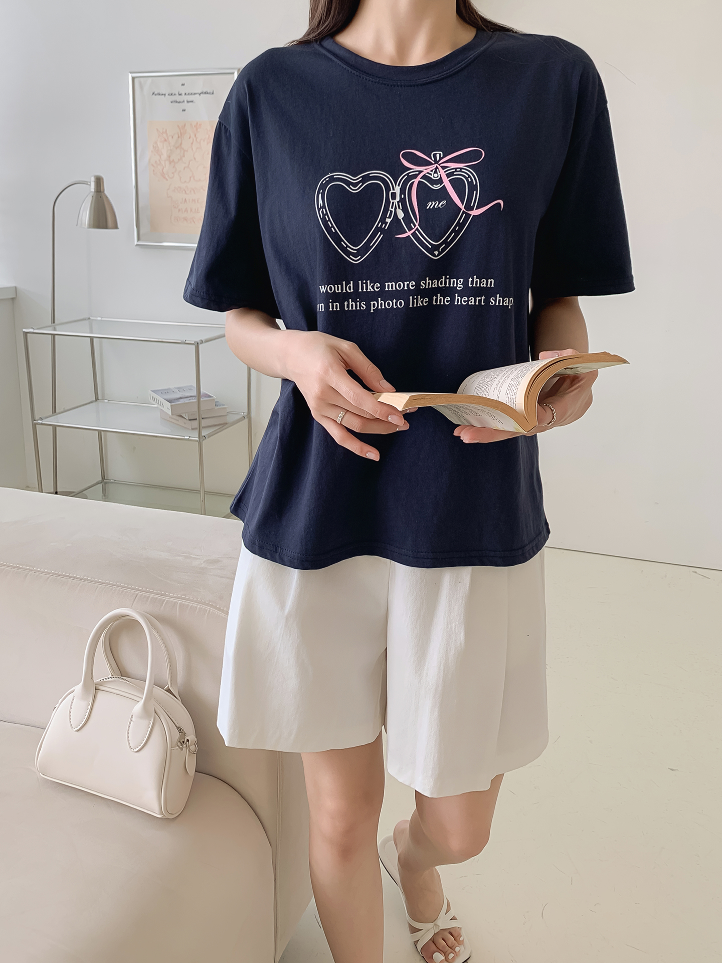 コットンラウンドネック半袖プリントTシャツ | 詳細画像16