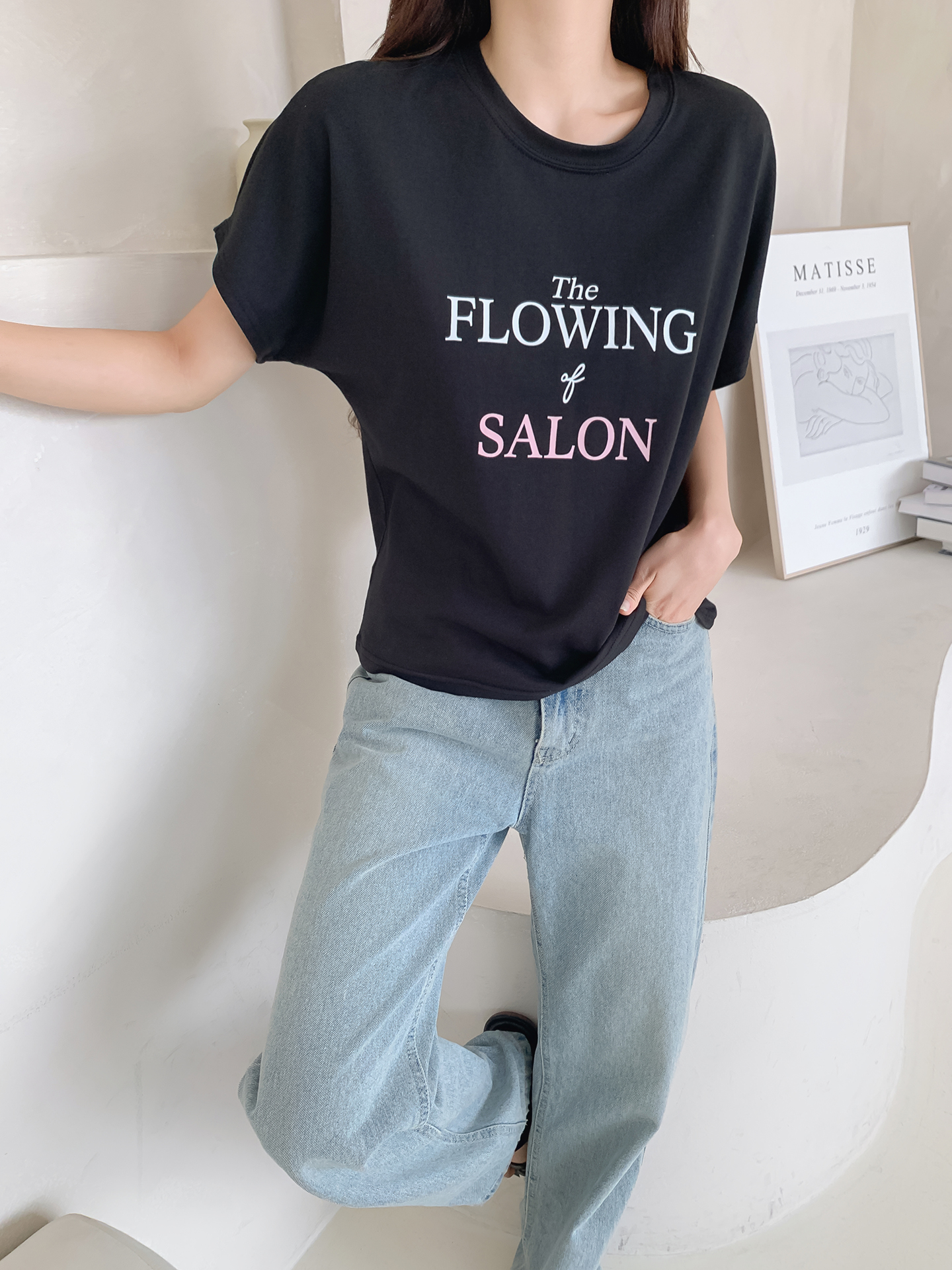 ソフトラウンドネックスリム半袖プリントTシャツ | 詳細画像6