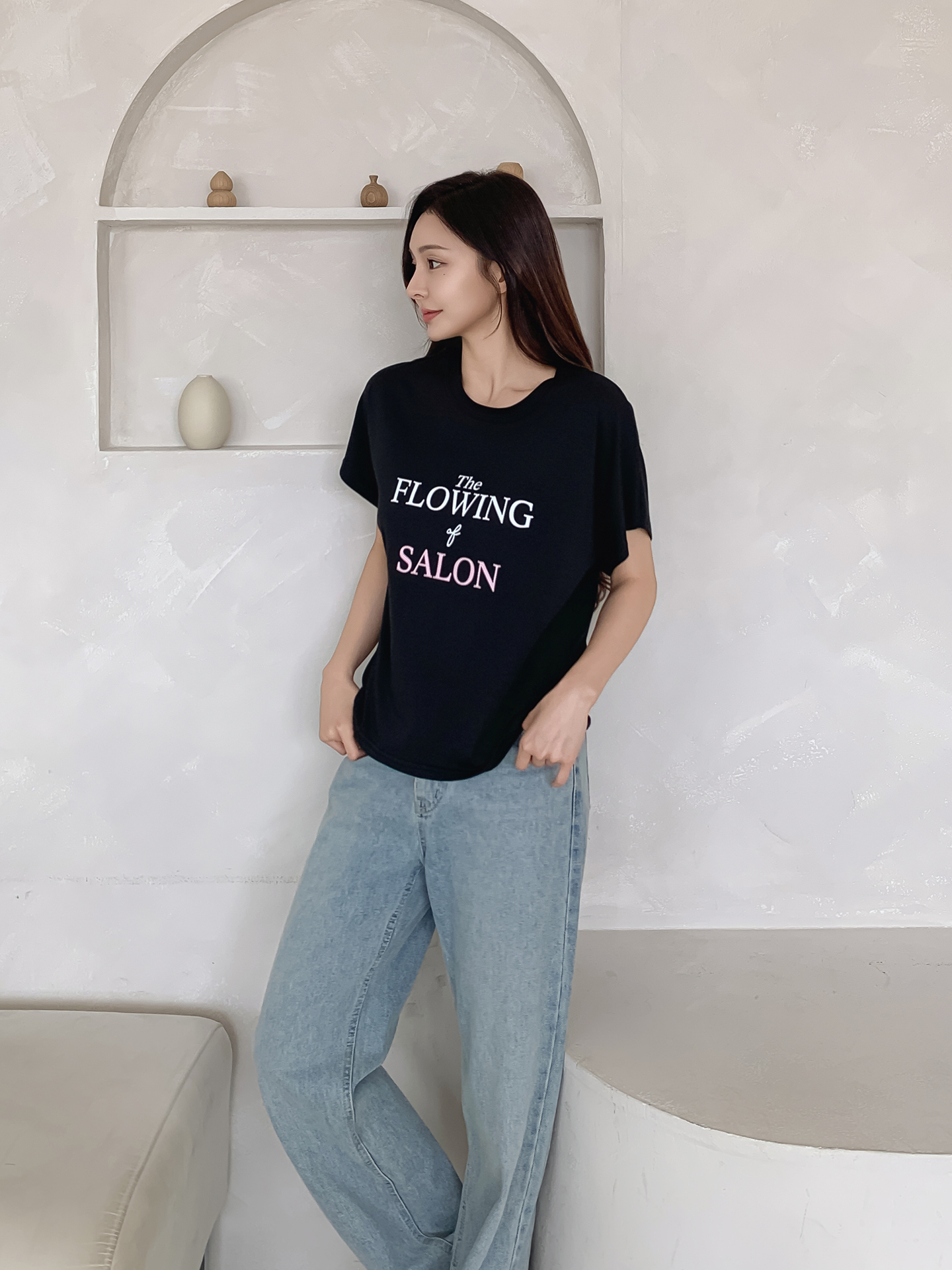 ソフトラウンドネックスリム半袖プリントTシャツ | 詳細画像7