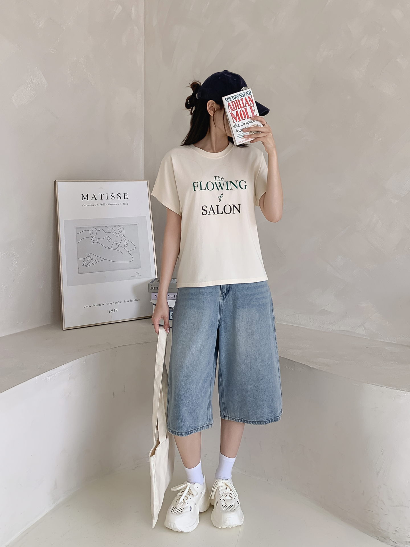 ソフトラウンドネックスリム半袖プリントTシャツ | 詳細画像10