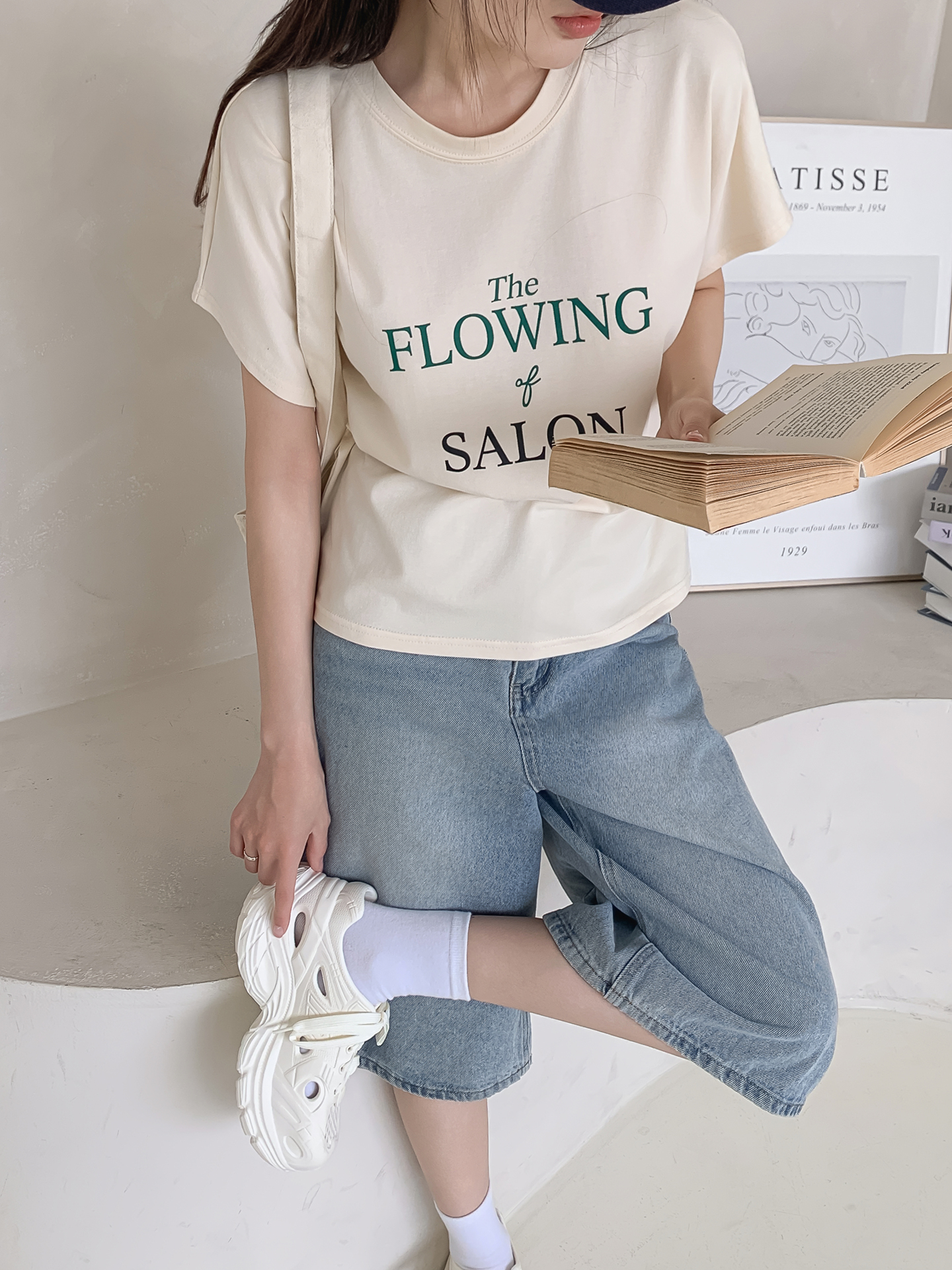 ソフトラウンドネックスリム半袖プリントTシャツ | 詳細画像12