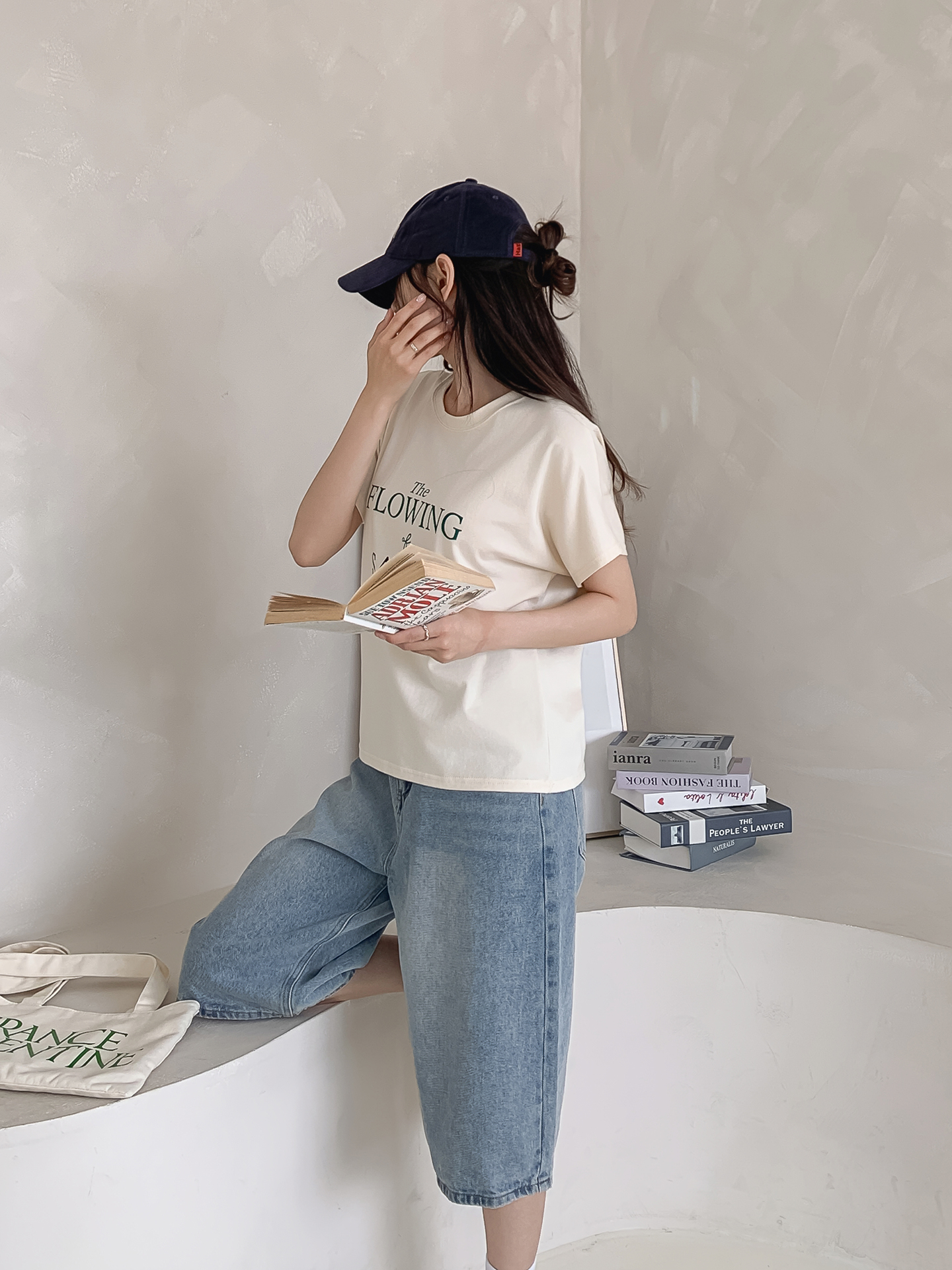 ソフトラウンドネックスリム半袖プリントTシャツ | 詳細画像13