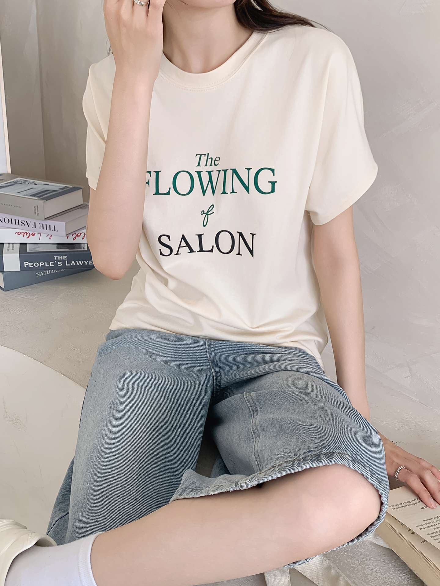 ソフトラウンドネックスリム半袖プリントTシャツ | 詳細画像17