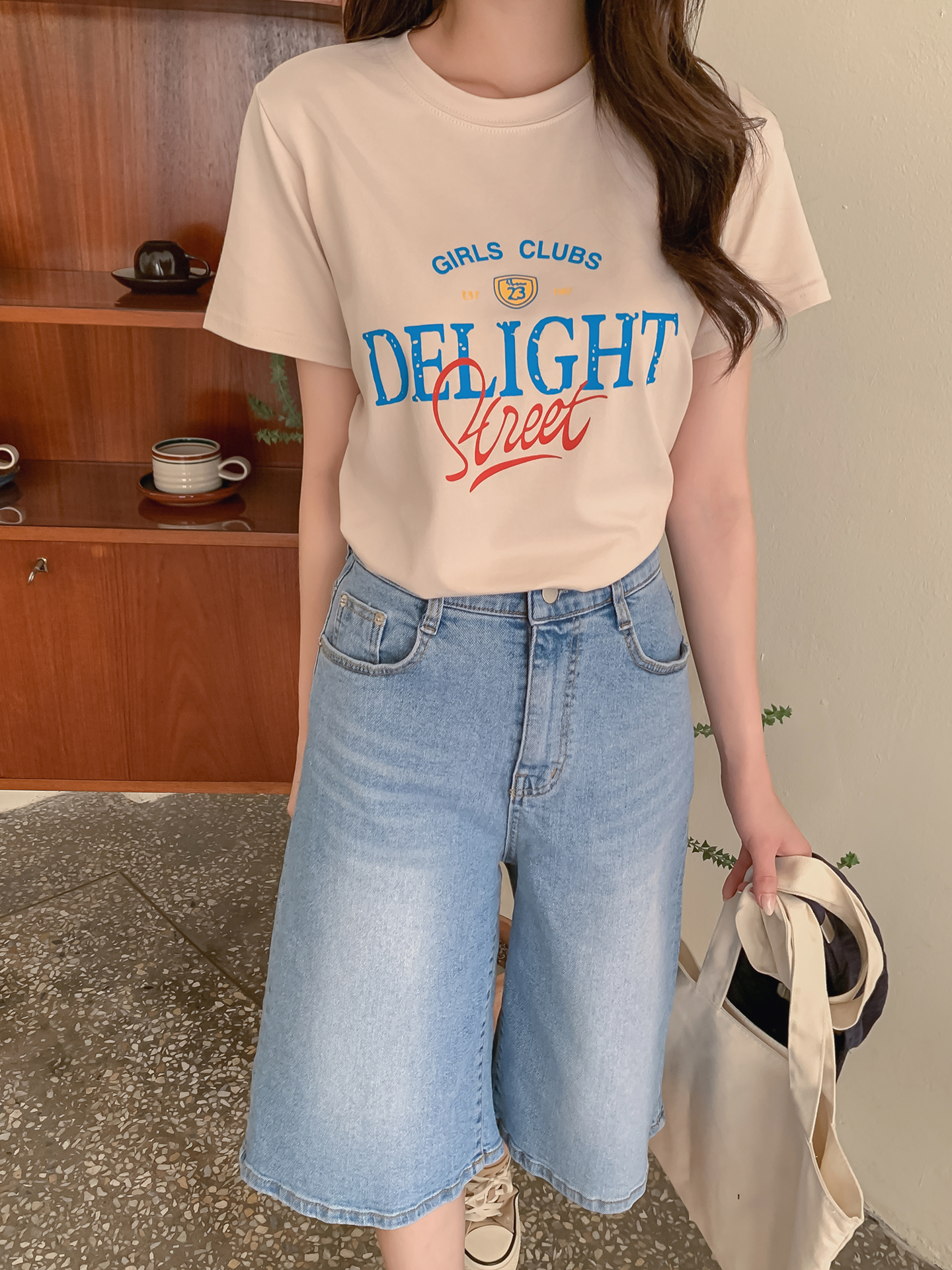 ラウンドネック半袖ロゴTシャツ | 詳細画像5