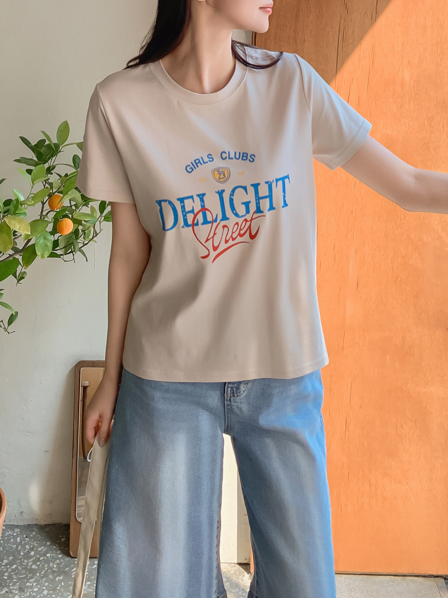 ラウンドネック半袖ロゴTシャツ | 詳細画像6
