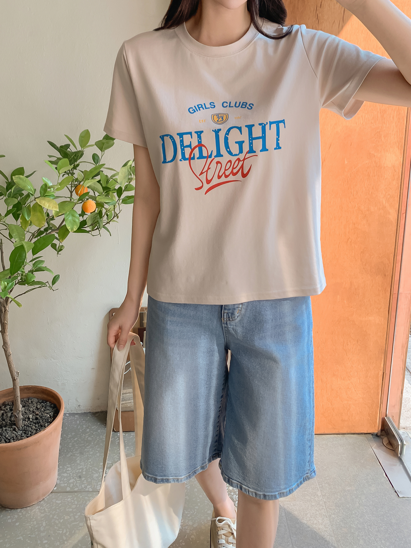 ラウンドネック半袖ロゴTシャツ | 詳細画像7