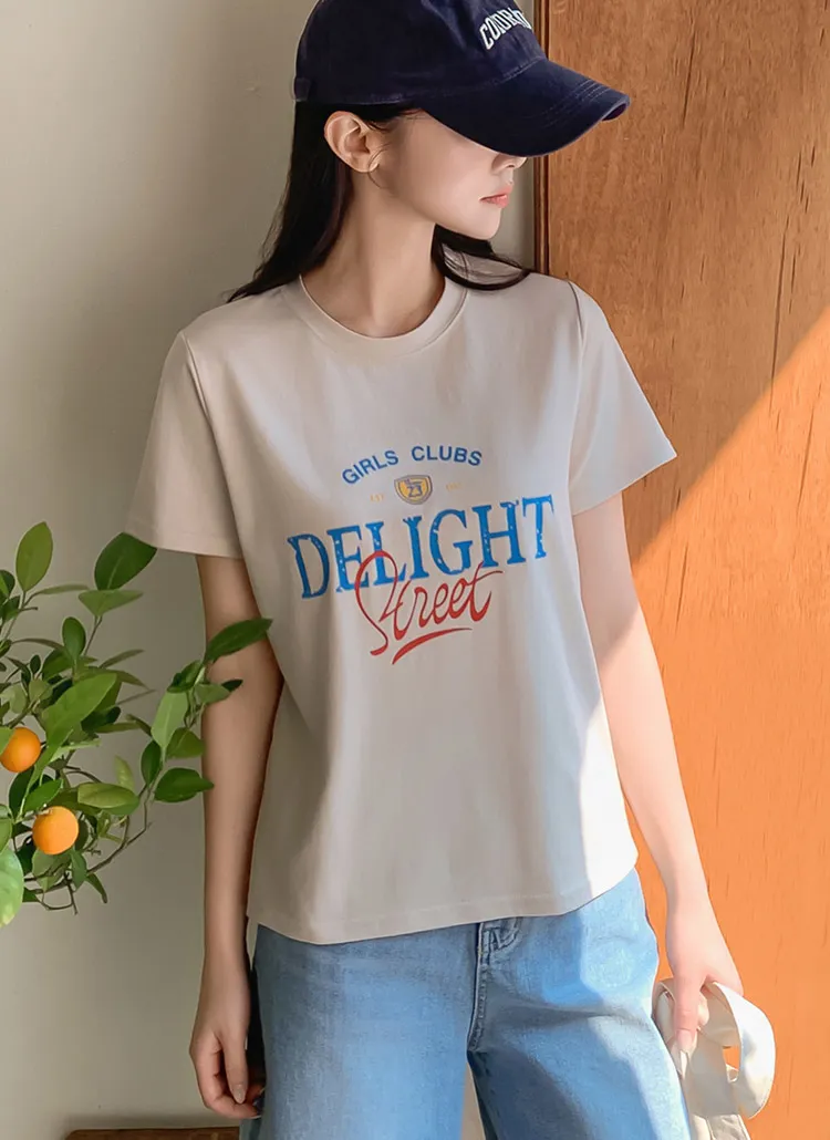 ラウンドネック半袖ロゴTシャツ | 詳細画像1