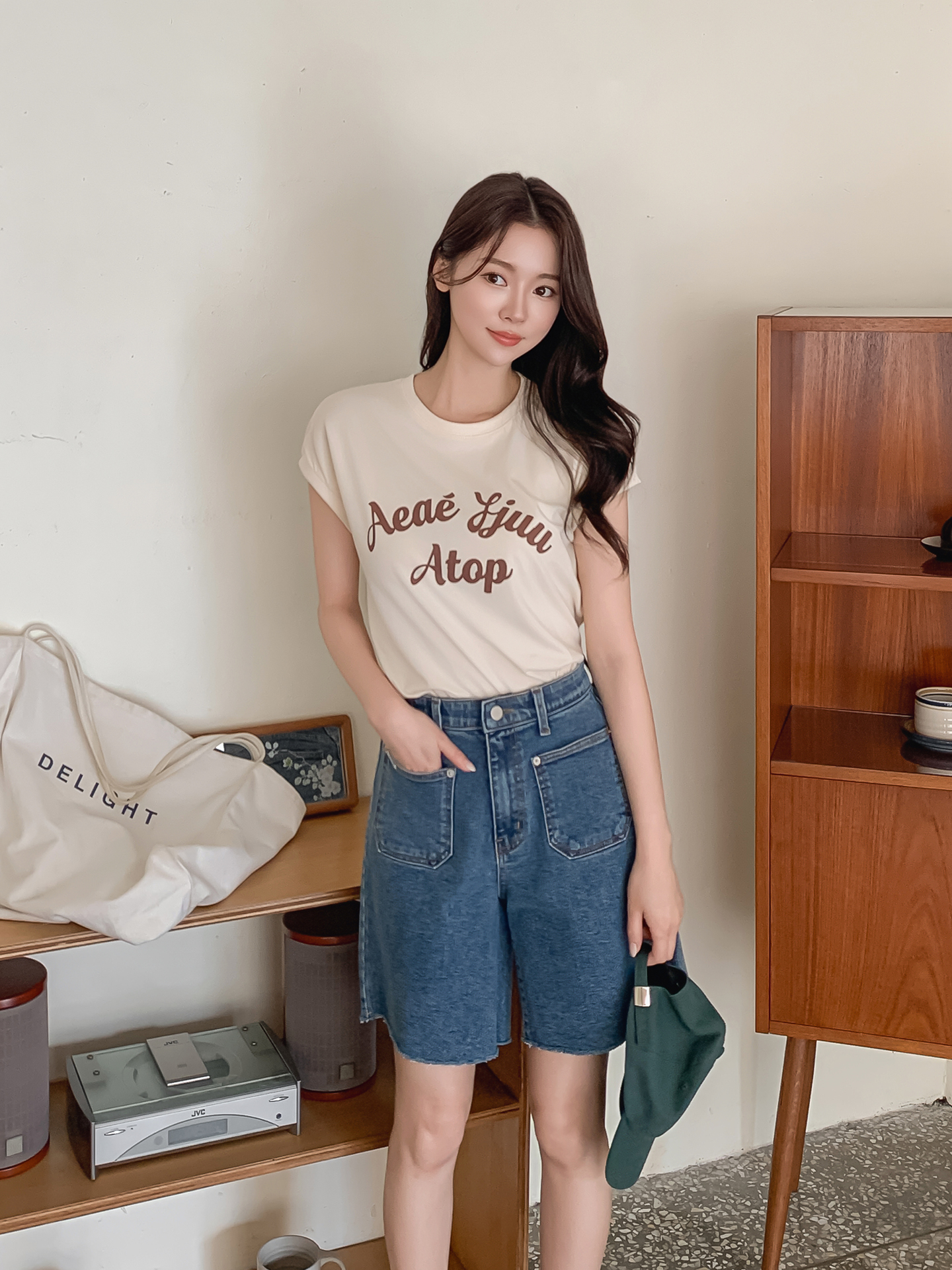 ソフトラウンドネック半袖ロゴTシャツ | 詳細画像2