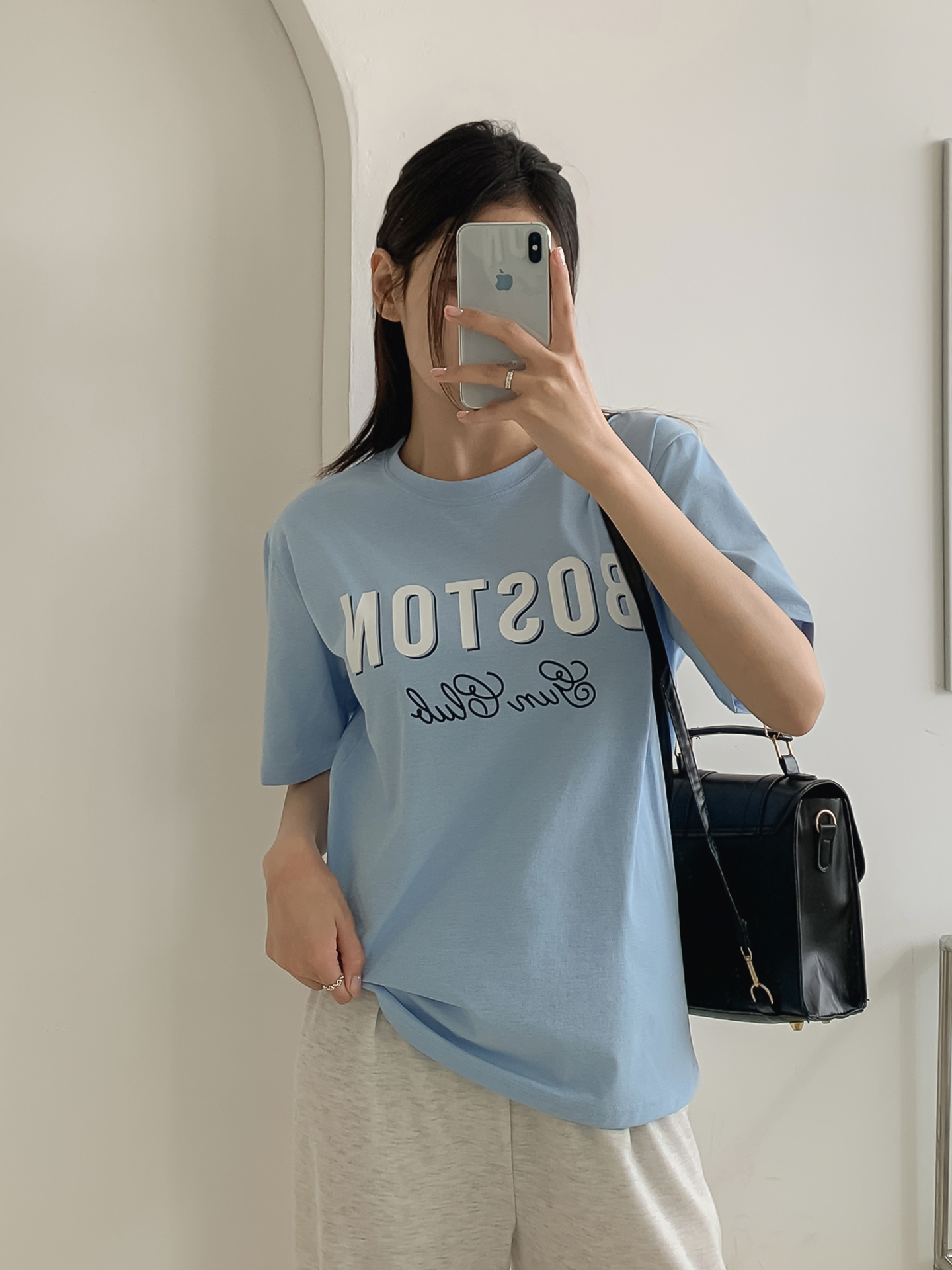ラウンドネックルーズ半袖ロゴTシャツ | 詳細画像7